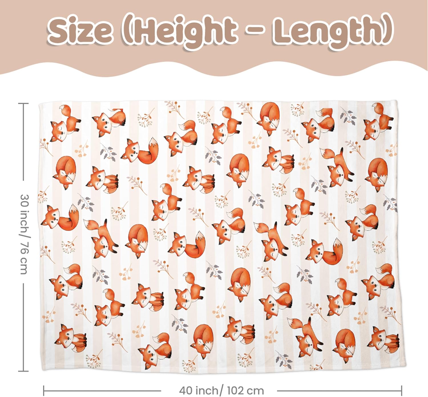 SANDJEST 30x40 Minky Blanket with Dotted Backing