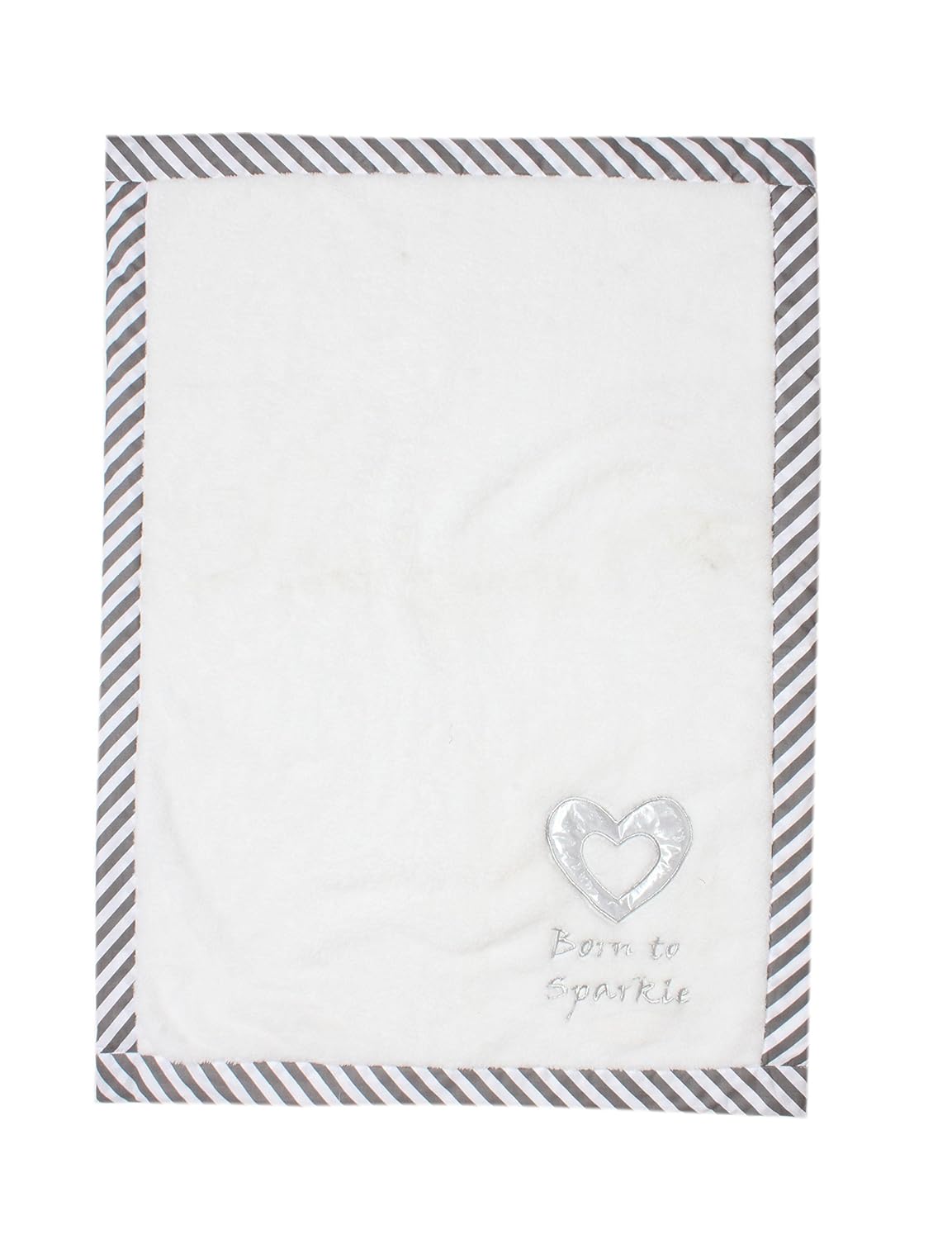 Bacati Love Unisex Born to Sparkle Embroidered Blanket