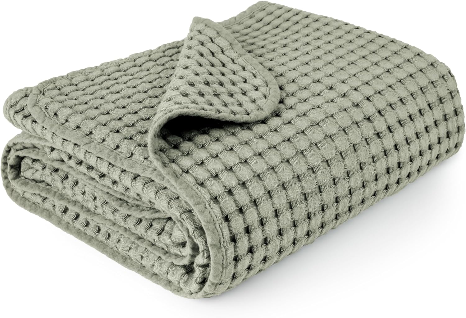 Konssy Waffle Baby Blanket - Soft Cozy Lightweight Swaddle for Boys Girls