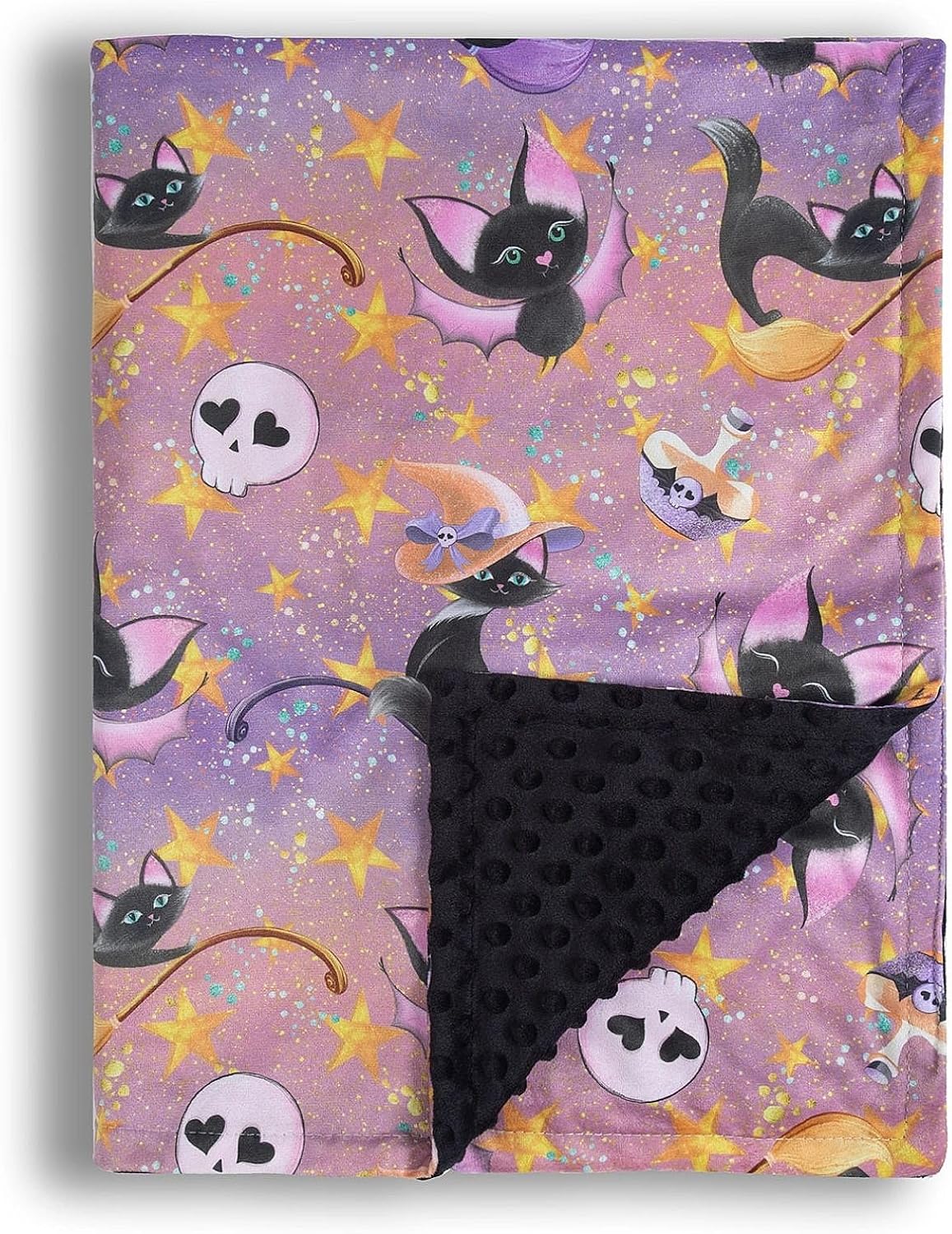 Donsonny Halloween Bat Baby Blanket Soft Minky