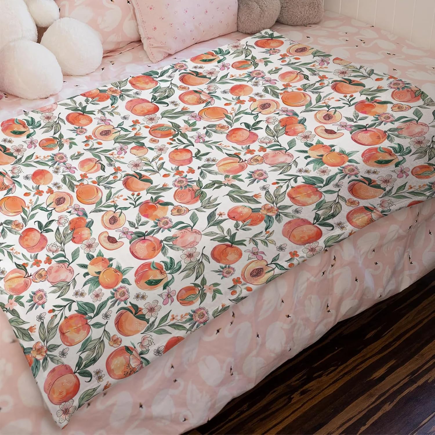 Hwmmbh Vintage Peach Flannel Baby Blanket 60x80