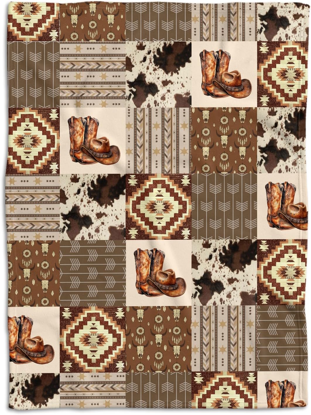 Western Blanket for Baby 30x40 Inches Cowboy Bedding