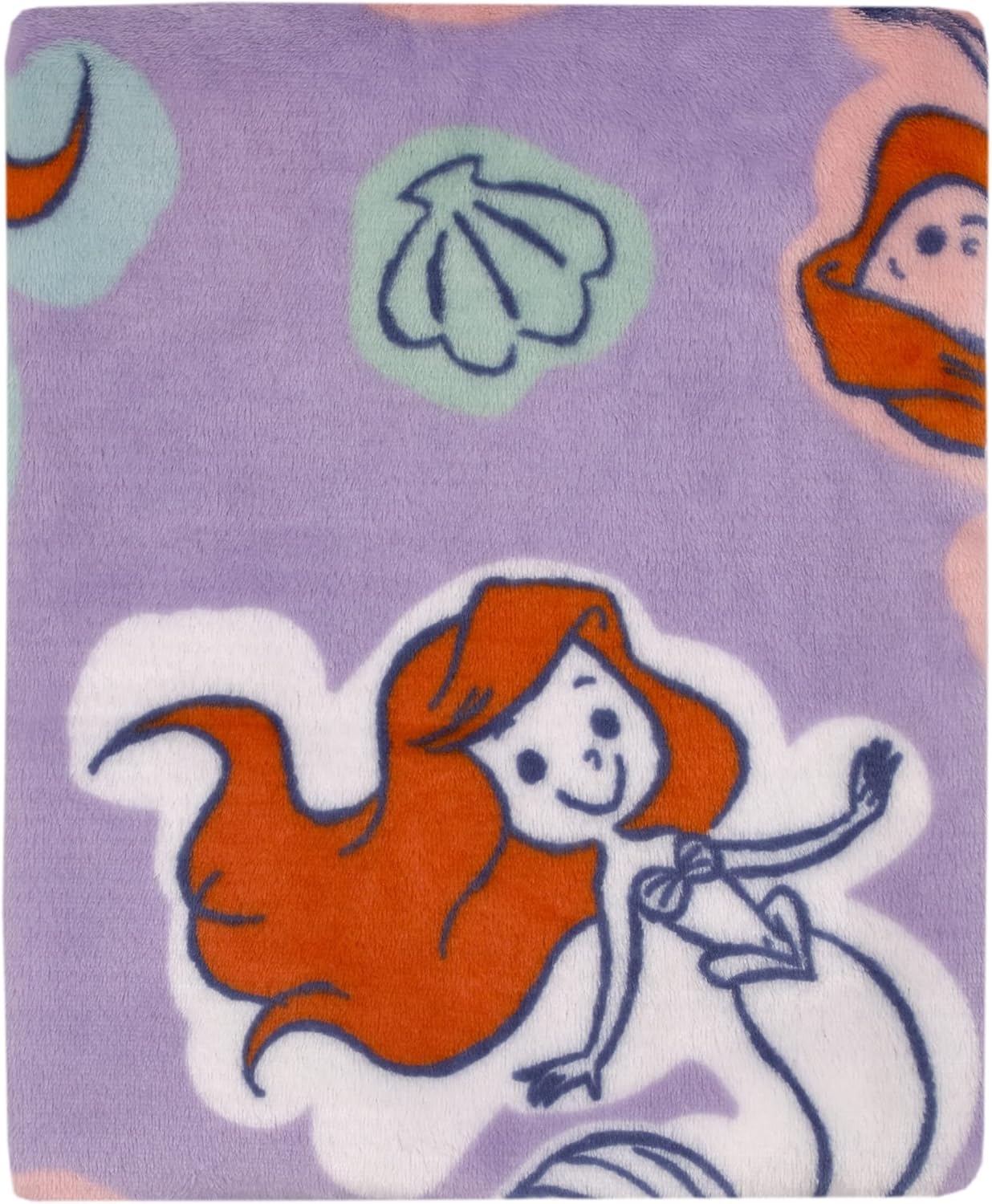 NoJo Disney Little Mermaid Plush Baby Blanket
