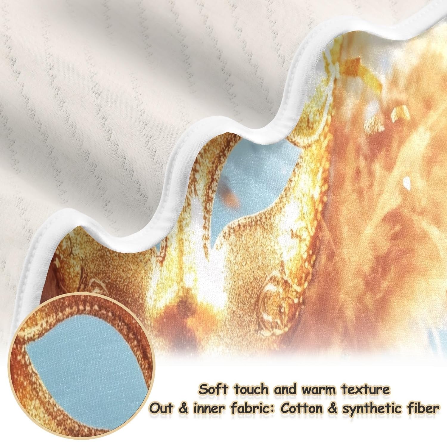 Burbuja Mardi Gras Gold Mask Baby Blanket for Boys Girls