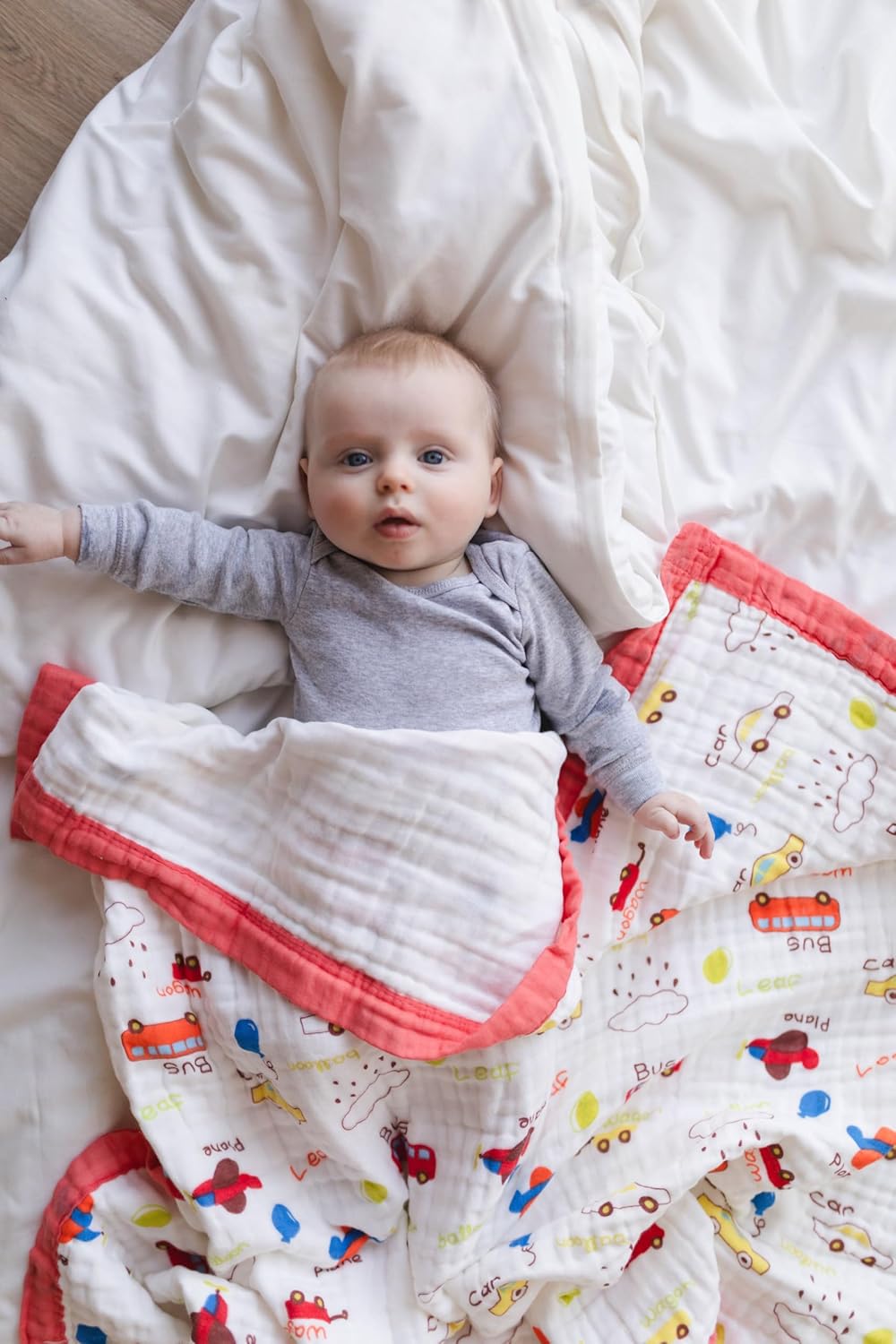 Snuggle Buds 100 Cotton Muslin Baby Blanket Gender-Neutral