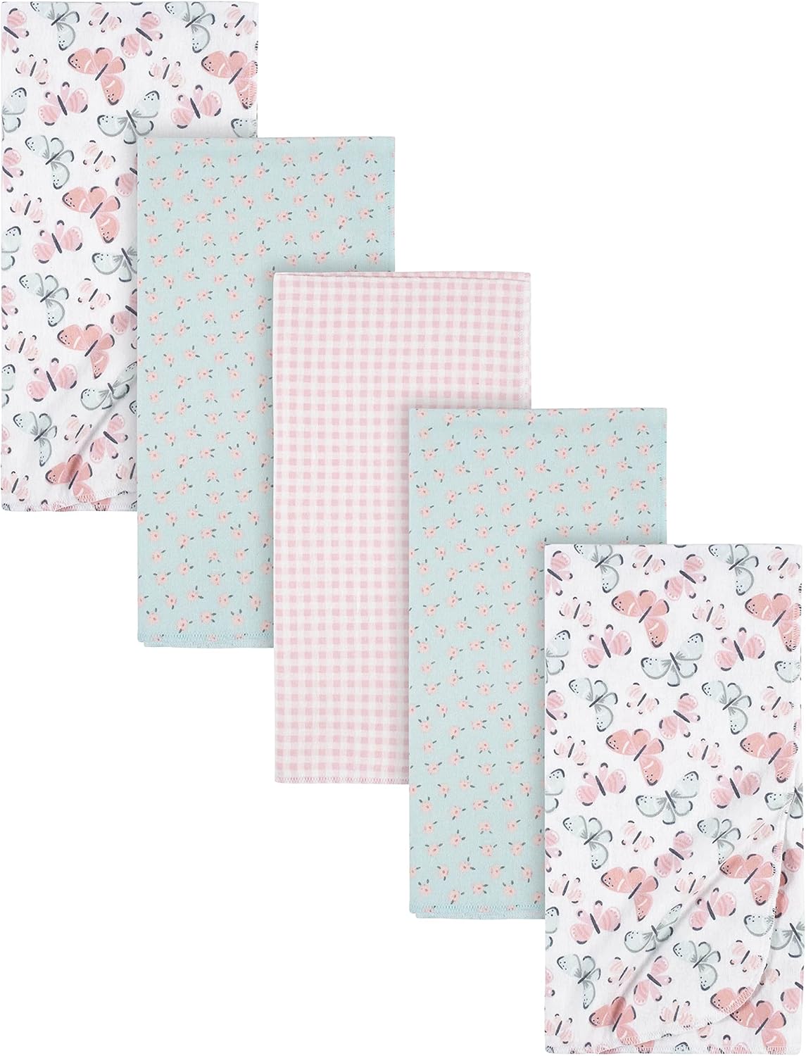 Gerber Girls Flannel Swaddle Blanket Pack of 5