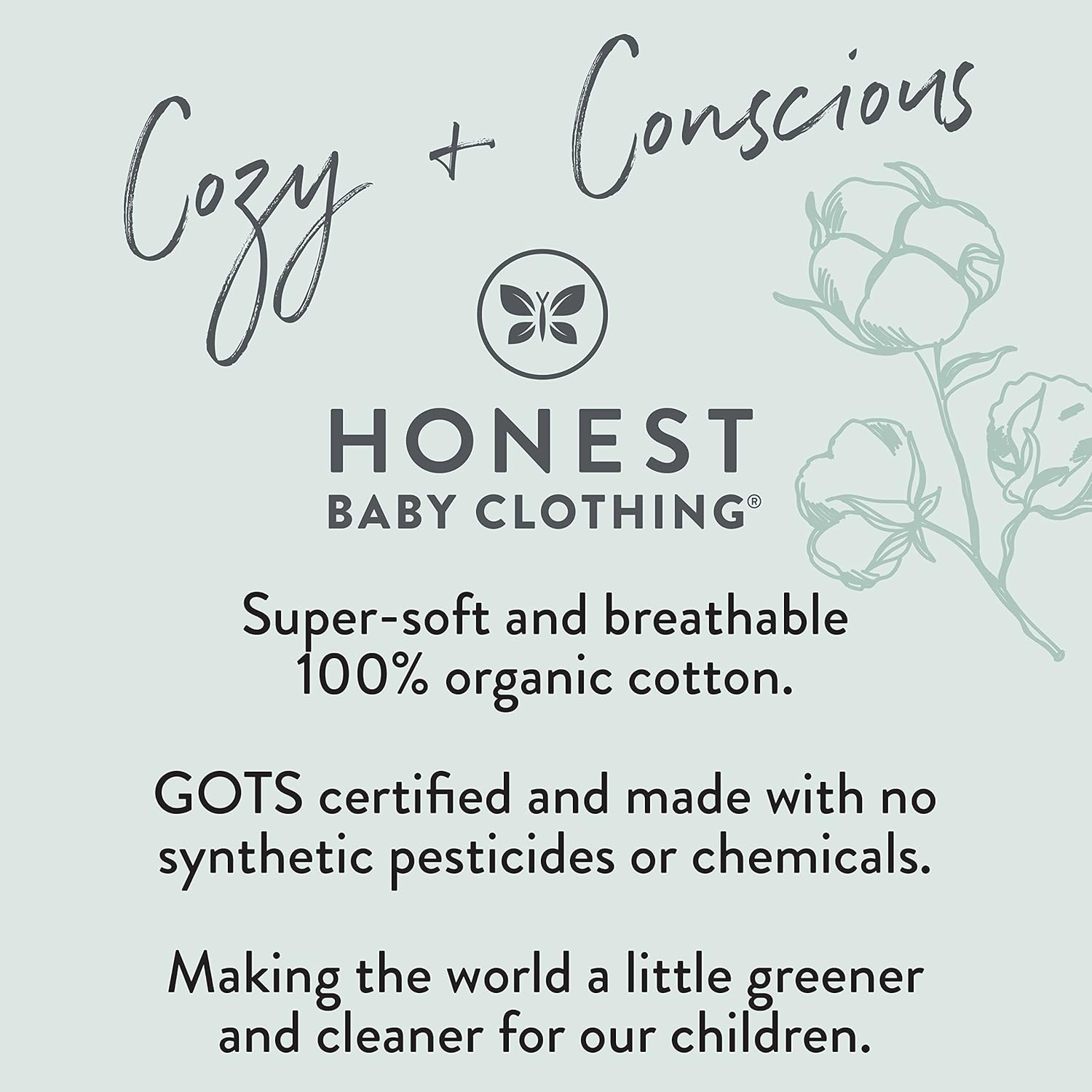 HonestBaby Reversible Receiving Blanket 100 Organic Cotton One Size