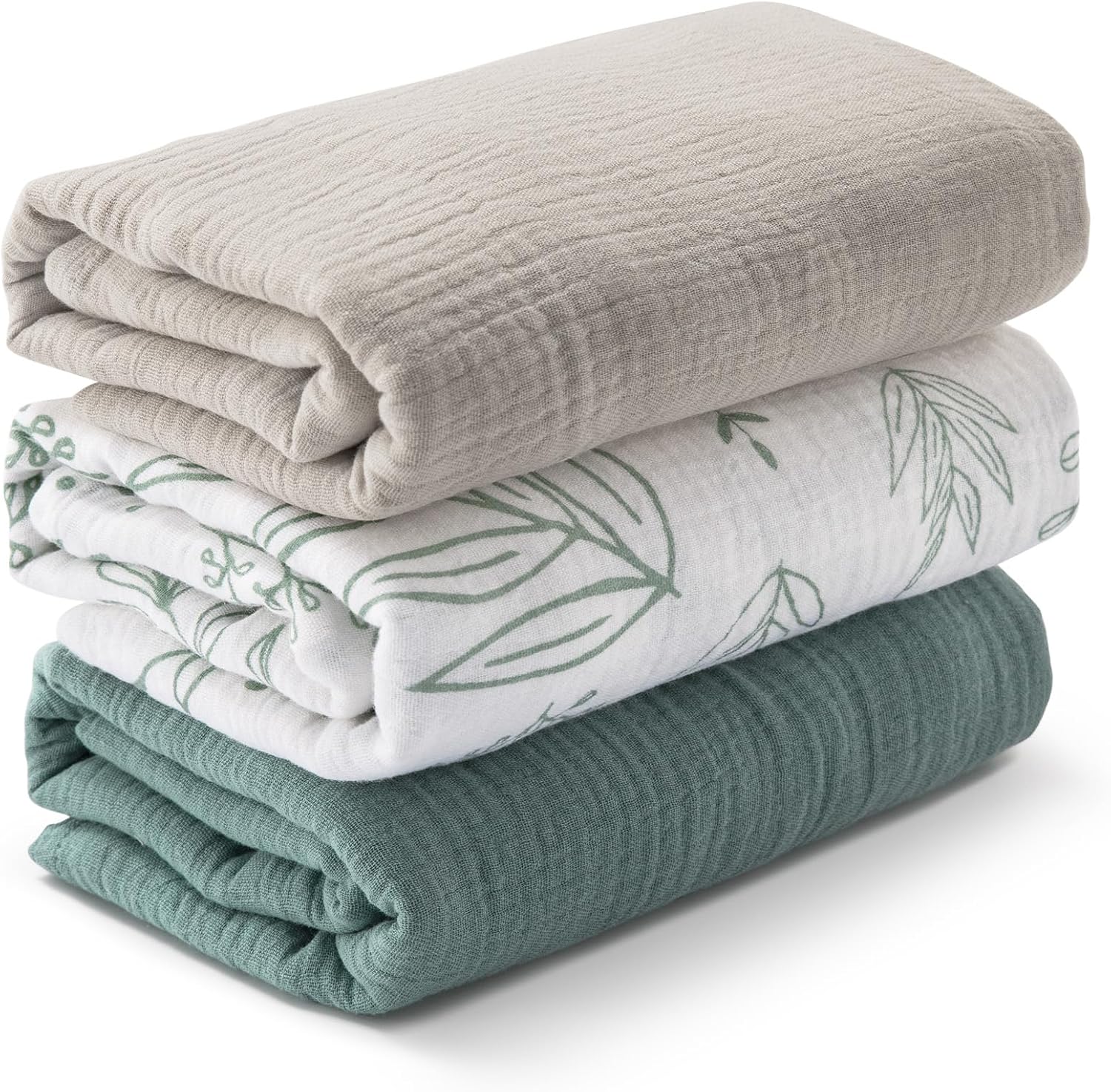 LYRICHOM Muslin Swaddle Blankets 3 Pack