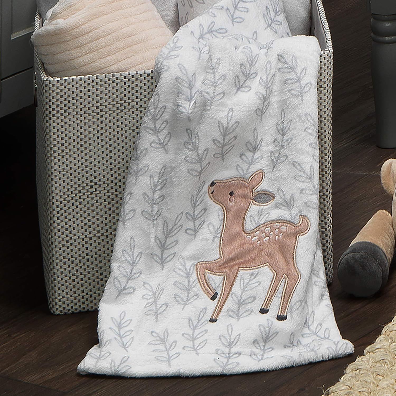 Bedtime Originals Deer Park Baby Blanket White 1