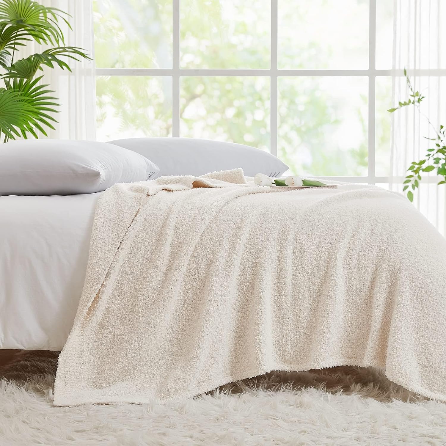 CYMULA Soft Cozy Fuzzy Swaddle Blanket for Kids 30x40 Inches
