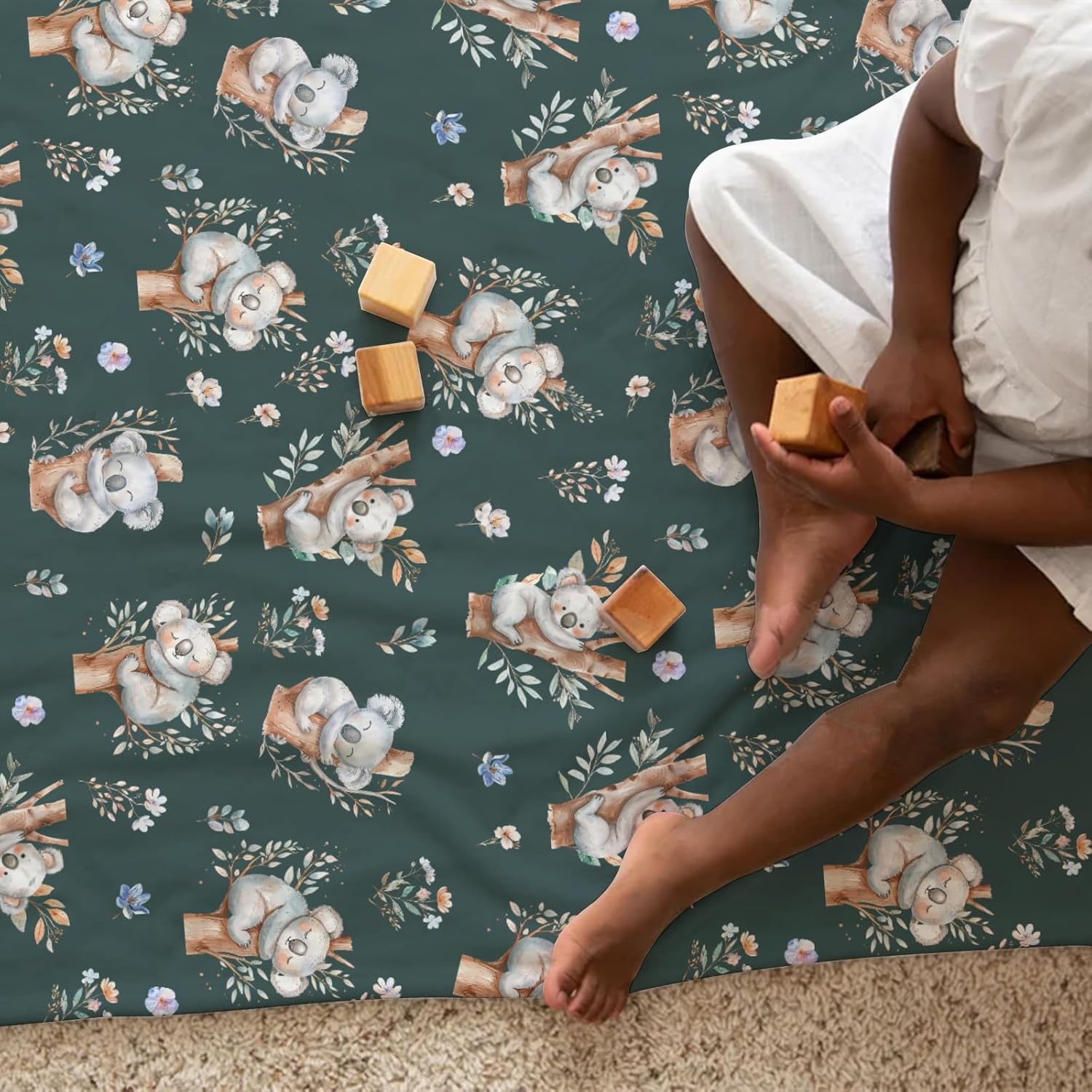 Flannel Koala Bear Baby Blanket 40x50 for Crib and Travel