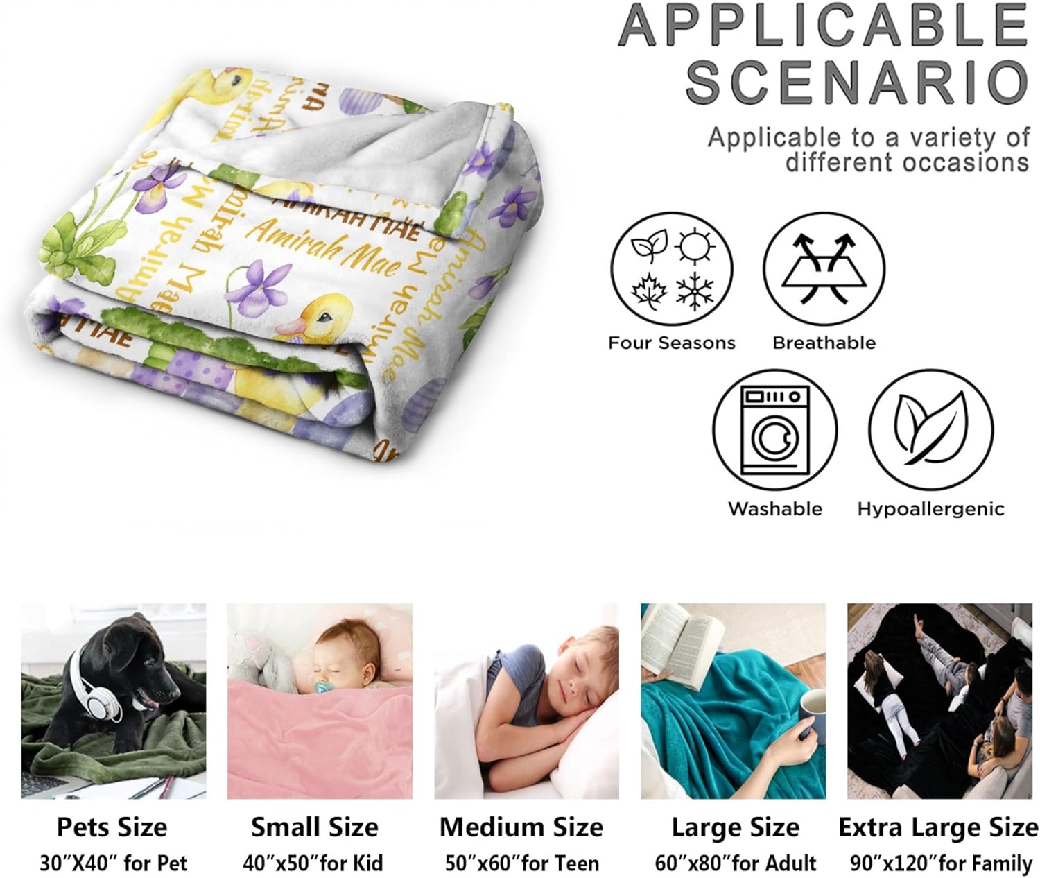 Aniruddha Personalized Duck Baby Blanket 30x40 Size