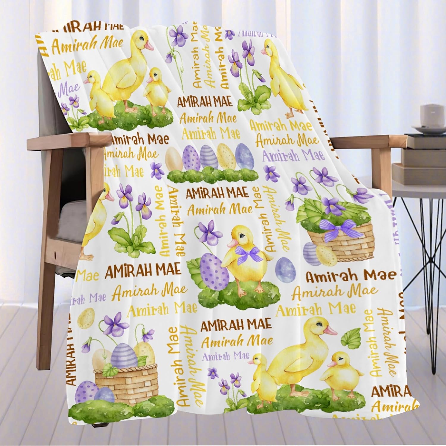 Aniruddha Personalized Duck Baby Blanket 30x40 Size