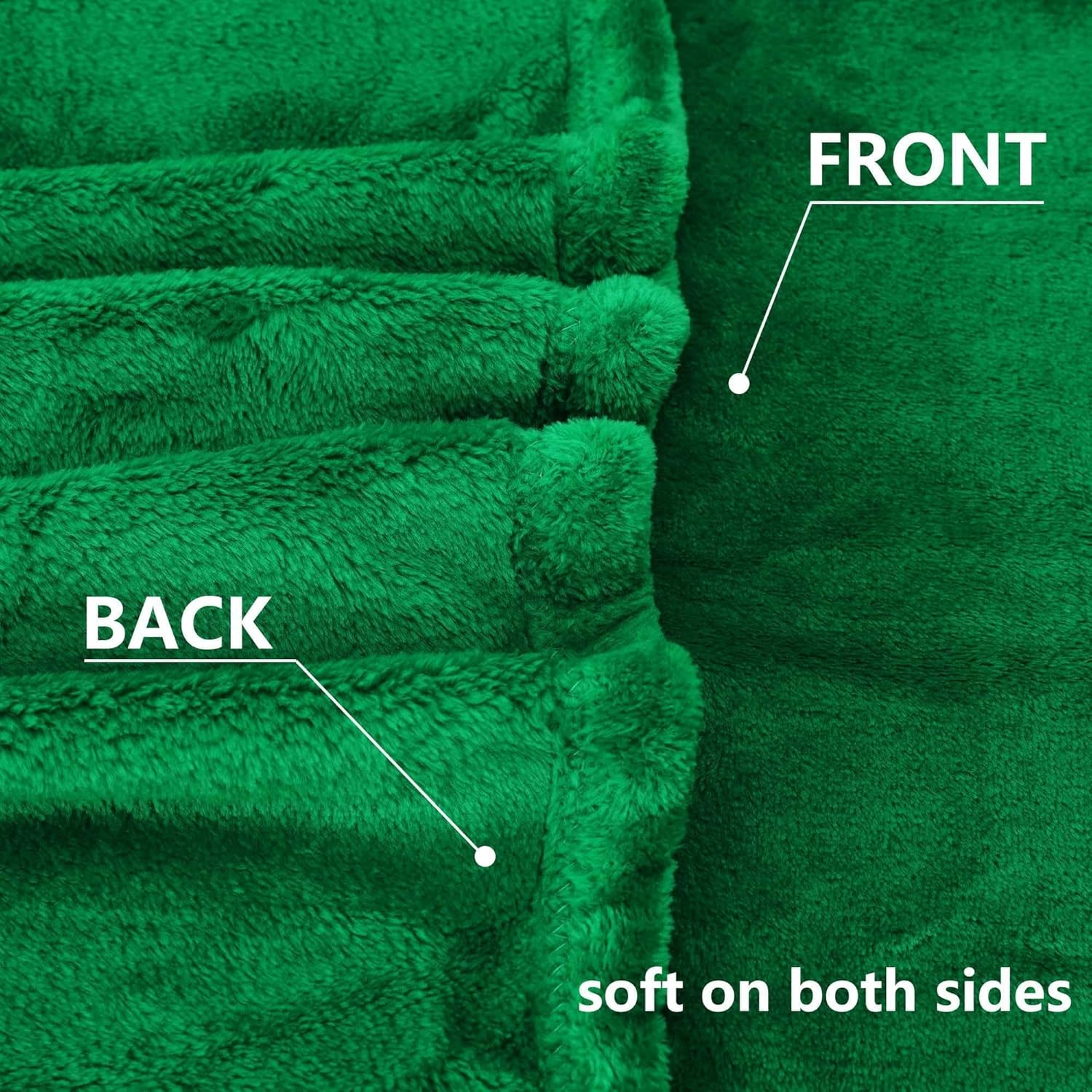 NANPIPER Baby Blanket - Super Soft Fleece Plush Lightweight Microfiber Throw 30x40 Emerald Green