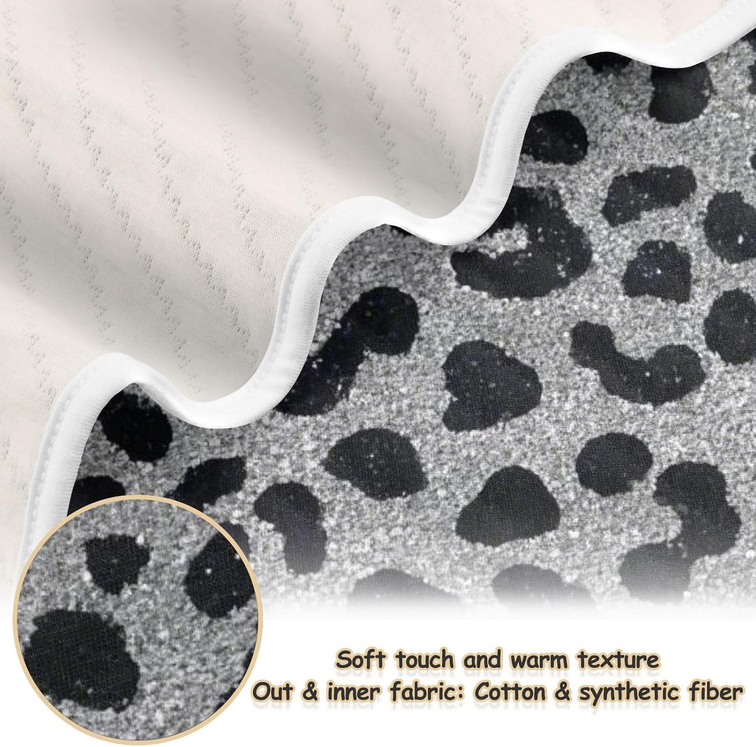 Soft Leopard Print Cotton Blanket 30x40in for Baby