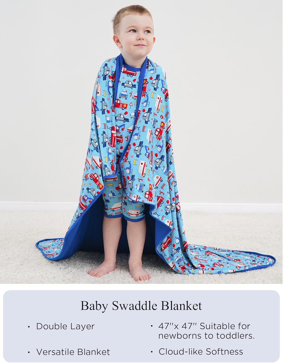 EASWEET Bamboo Stretch Blanket 47x47 Baby Toddler Comfort