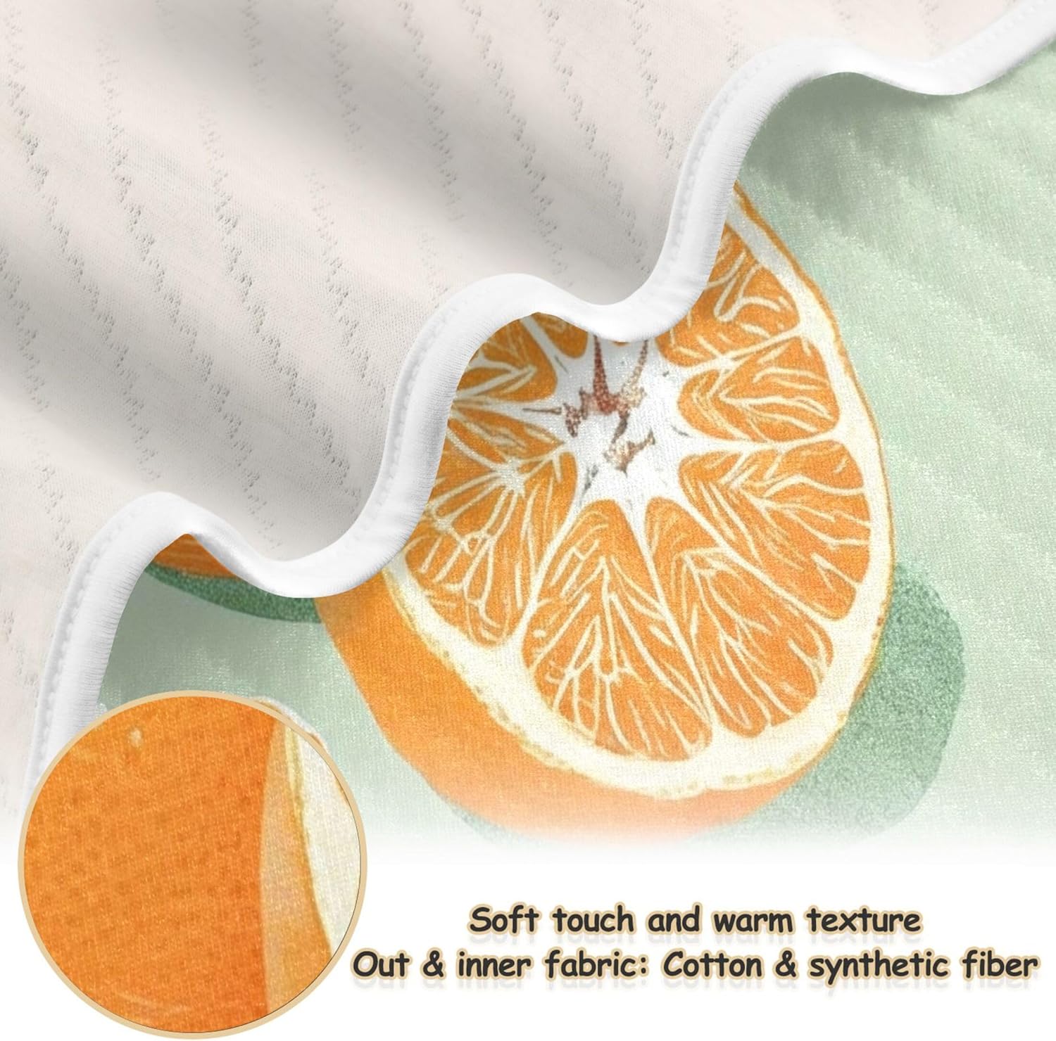 Burbuja Orange Baby Blanket 30x40 Nursery Blanket