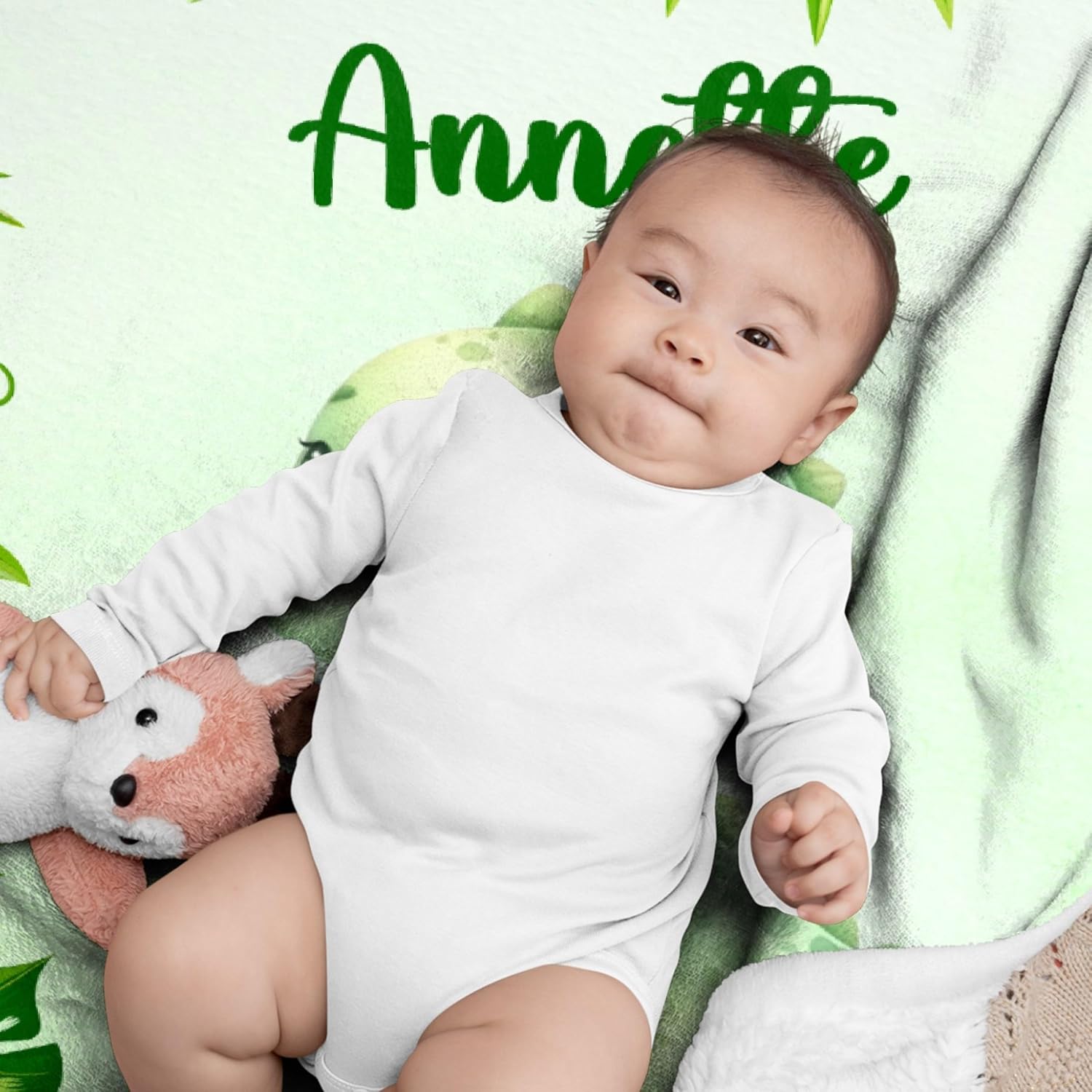 Aniruddha Custom Dinosaur Baby Name Blanket