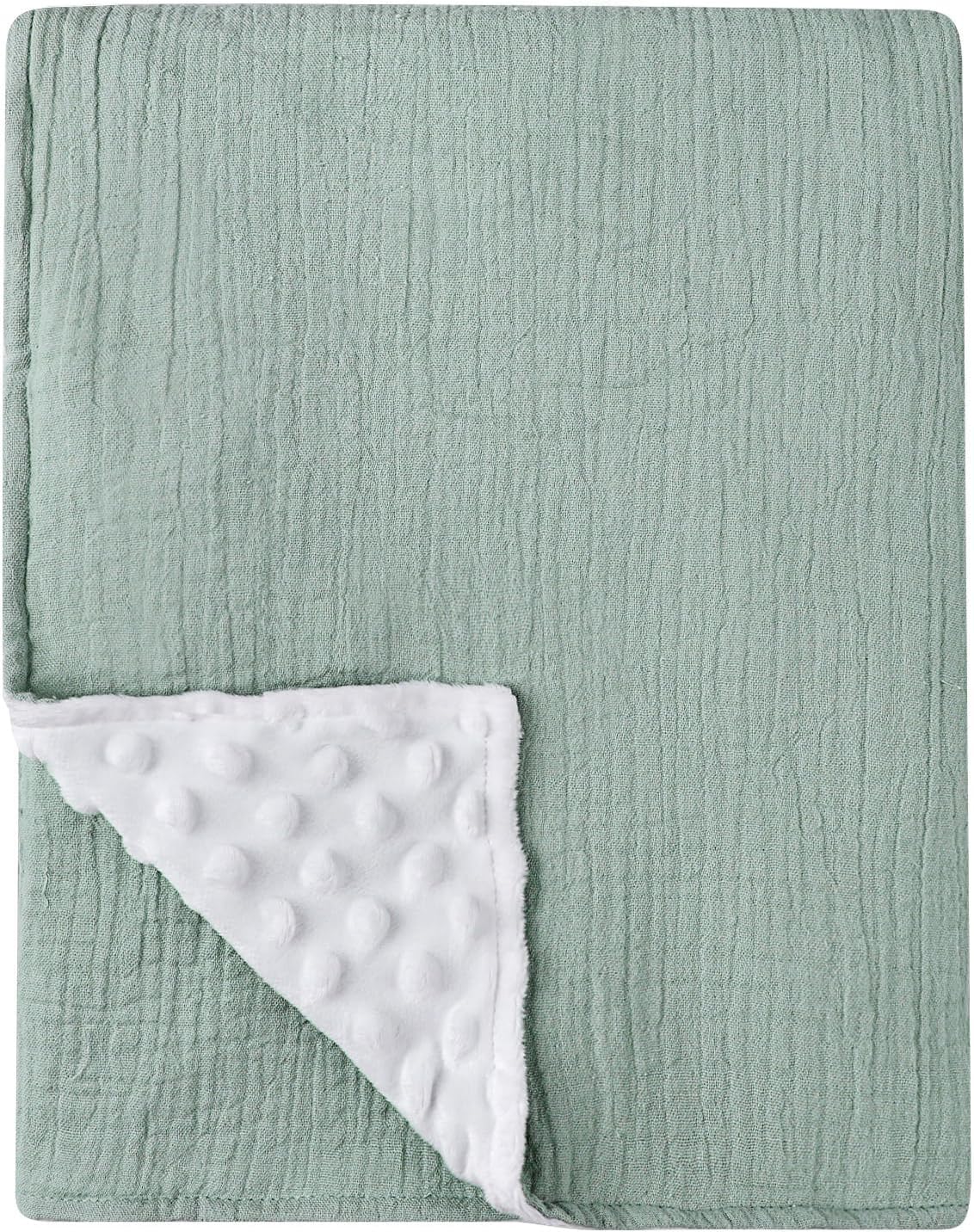 Hooyax Muslin Baby Blanket 30 x 40 Green 1