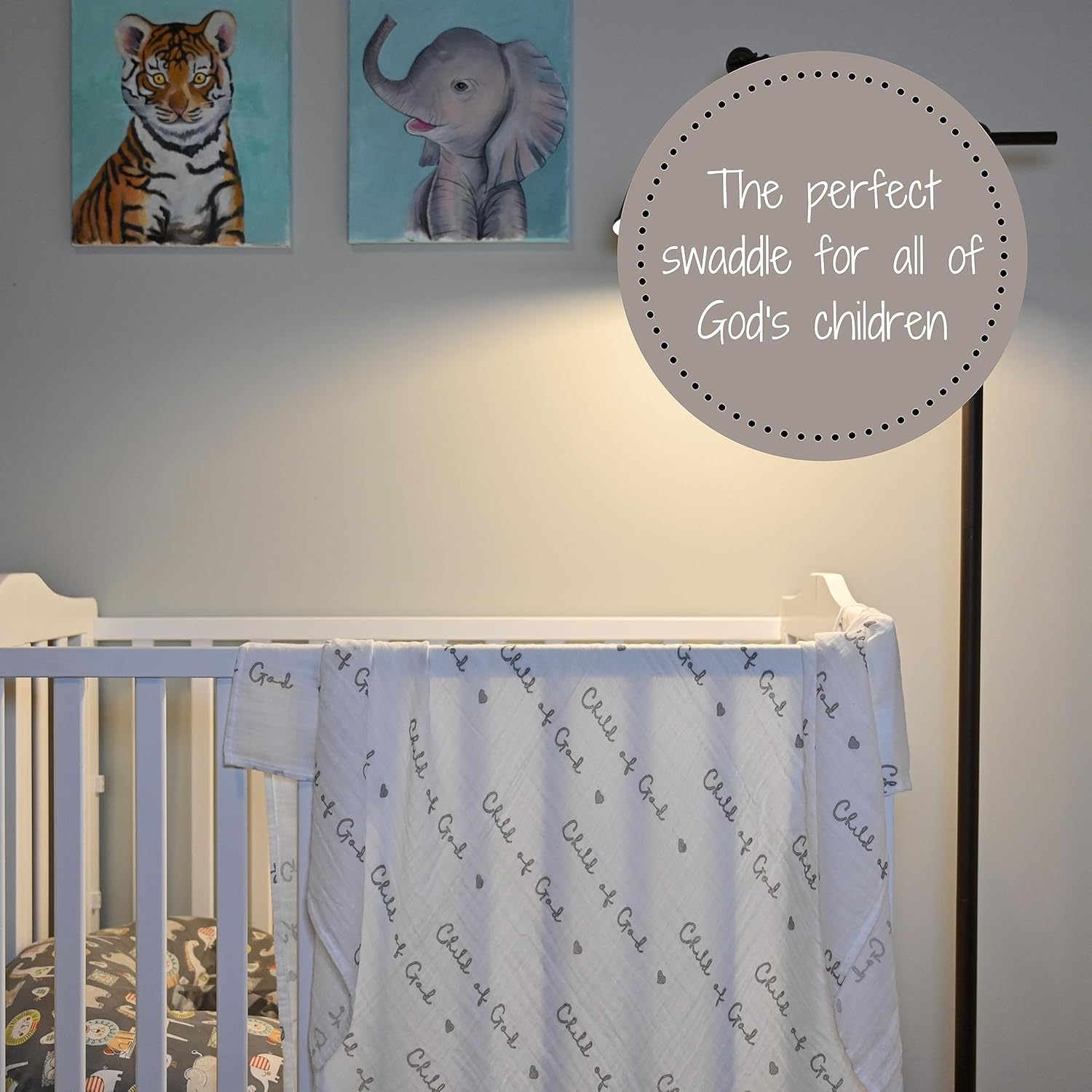 LollyBanks Child of God Swaddle Blanket 47x47 Inches