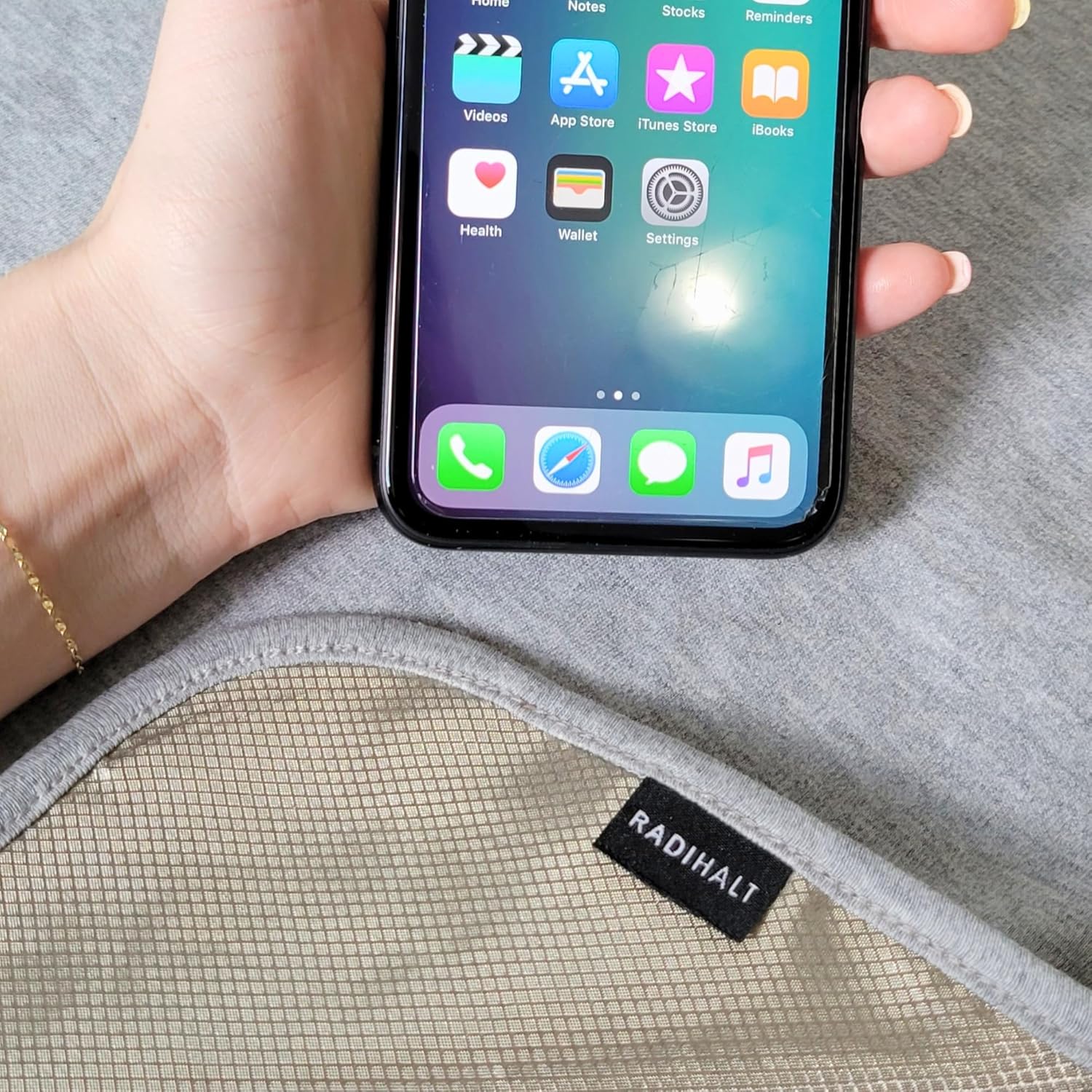 RadiHalt EMF Protection Blanket - Faraday Fabric for Laptop and Phone Safety