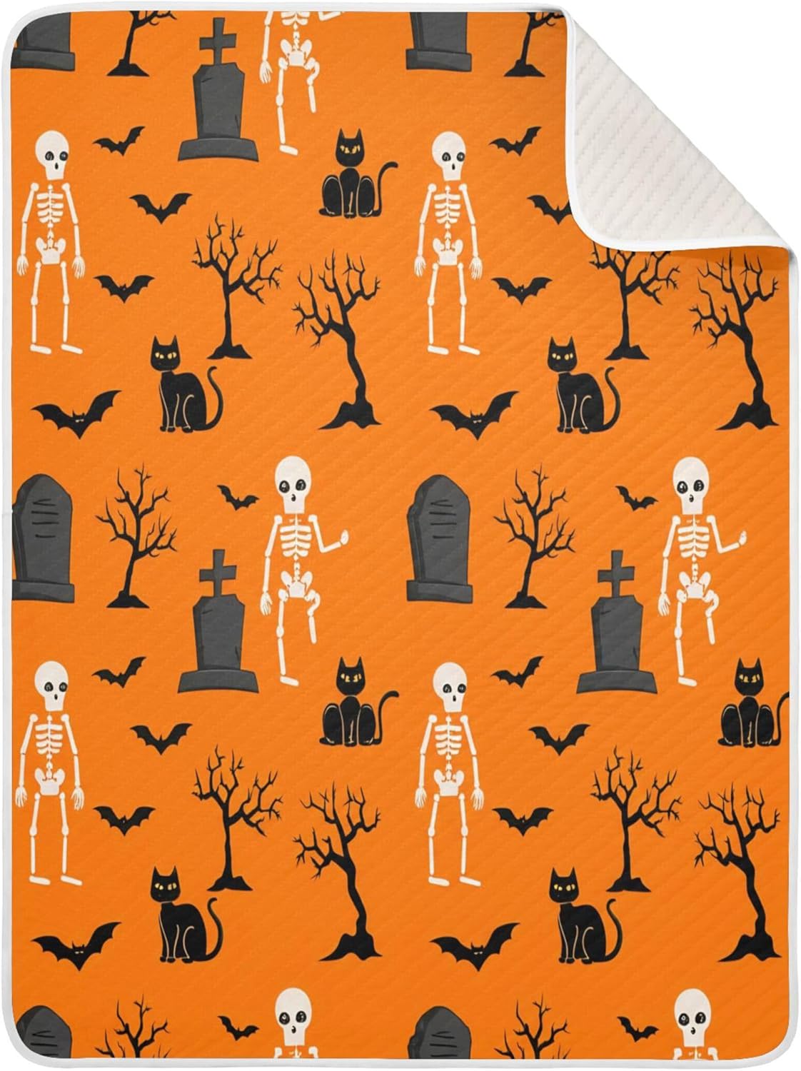 Burbuja Halloween Skeleton Baby Blanket for Boys Girls