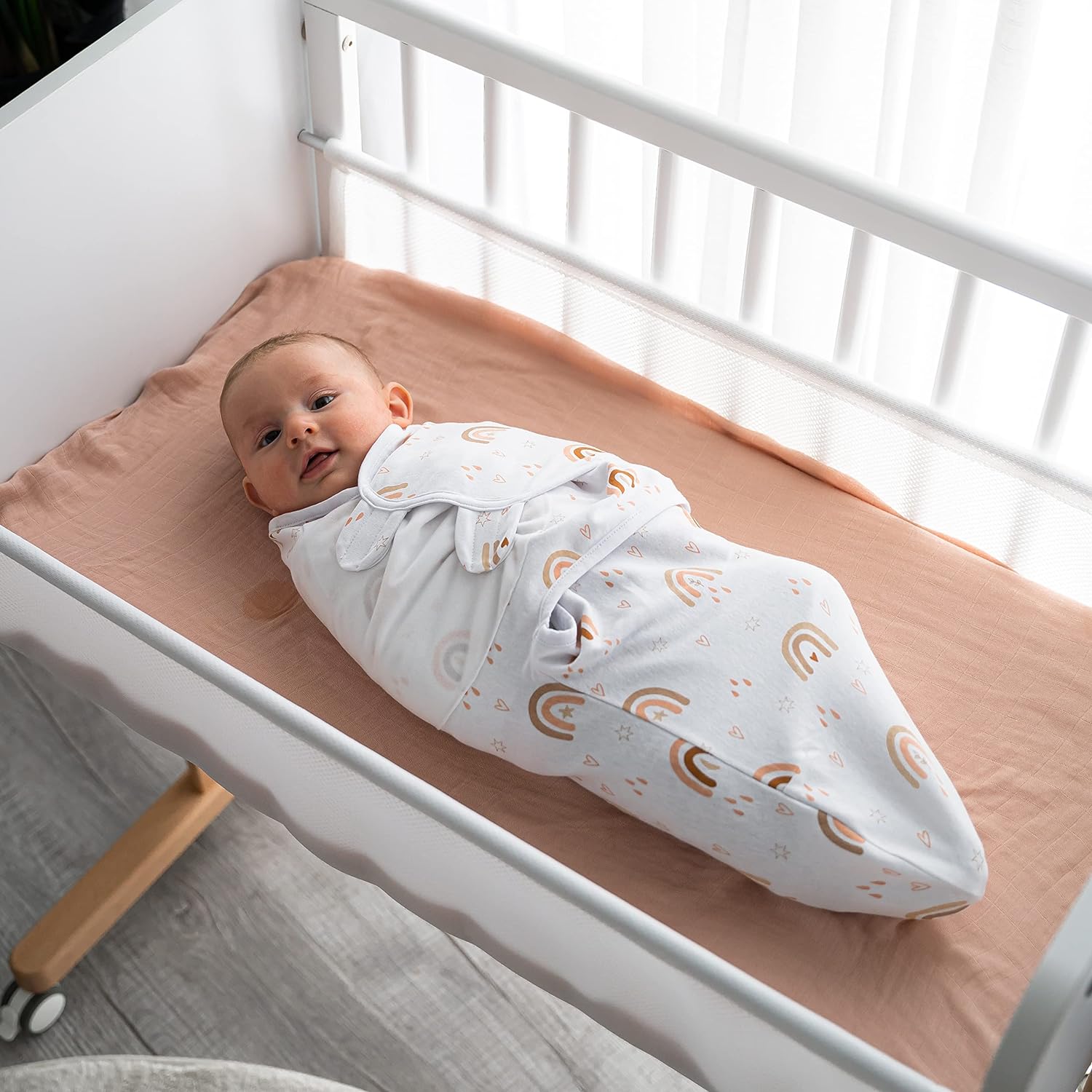 Comfy Cubs 3-Pack Swaddle Blanket - 100 Cotton Rainbow Bohemian