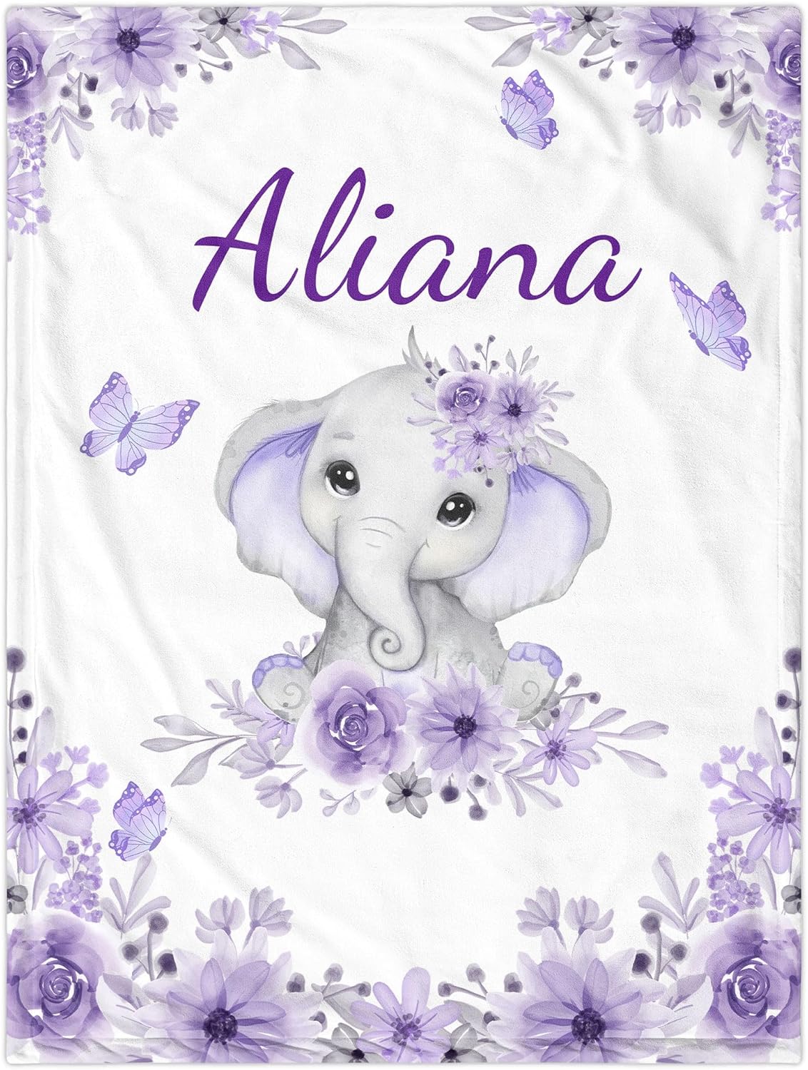 Personalized Baby Blanket with Name for Girls