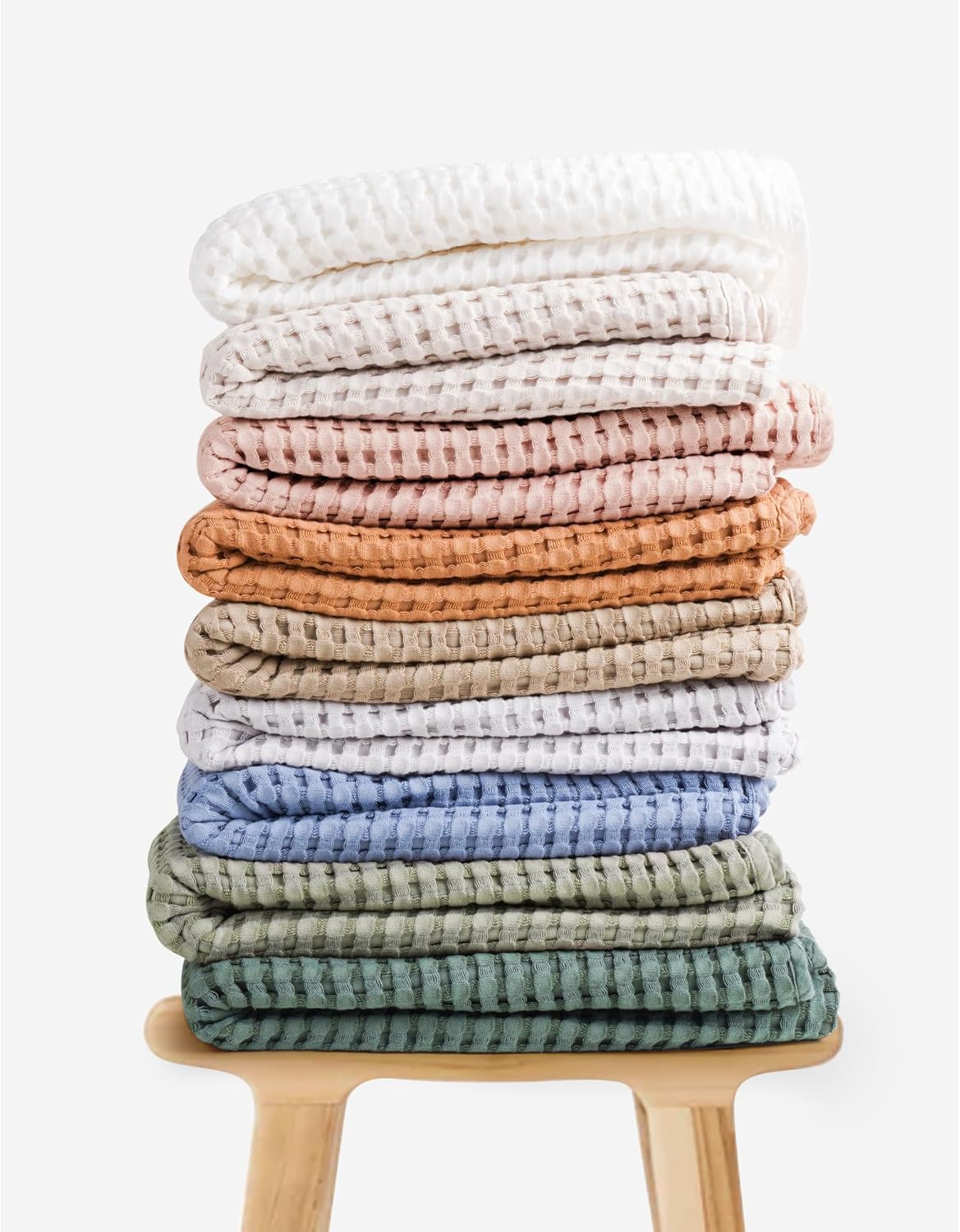 Konssy Waffle Baby Blanket - Soft Cozy Lightweight Swaddle for Boys Girls