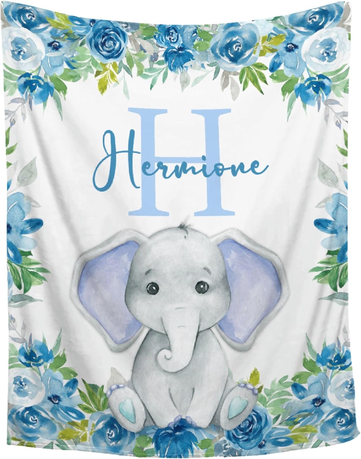 Aniruddha Custom Elephant Baby Name Blanket 1