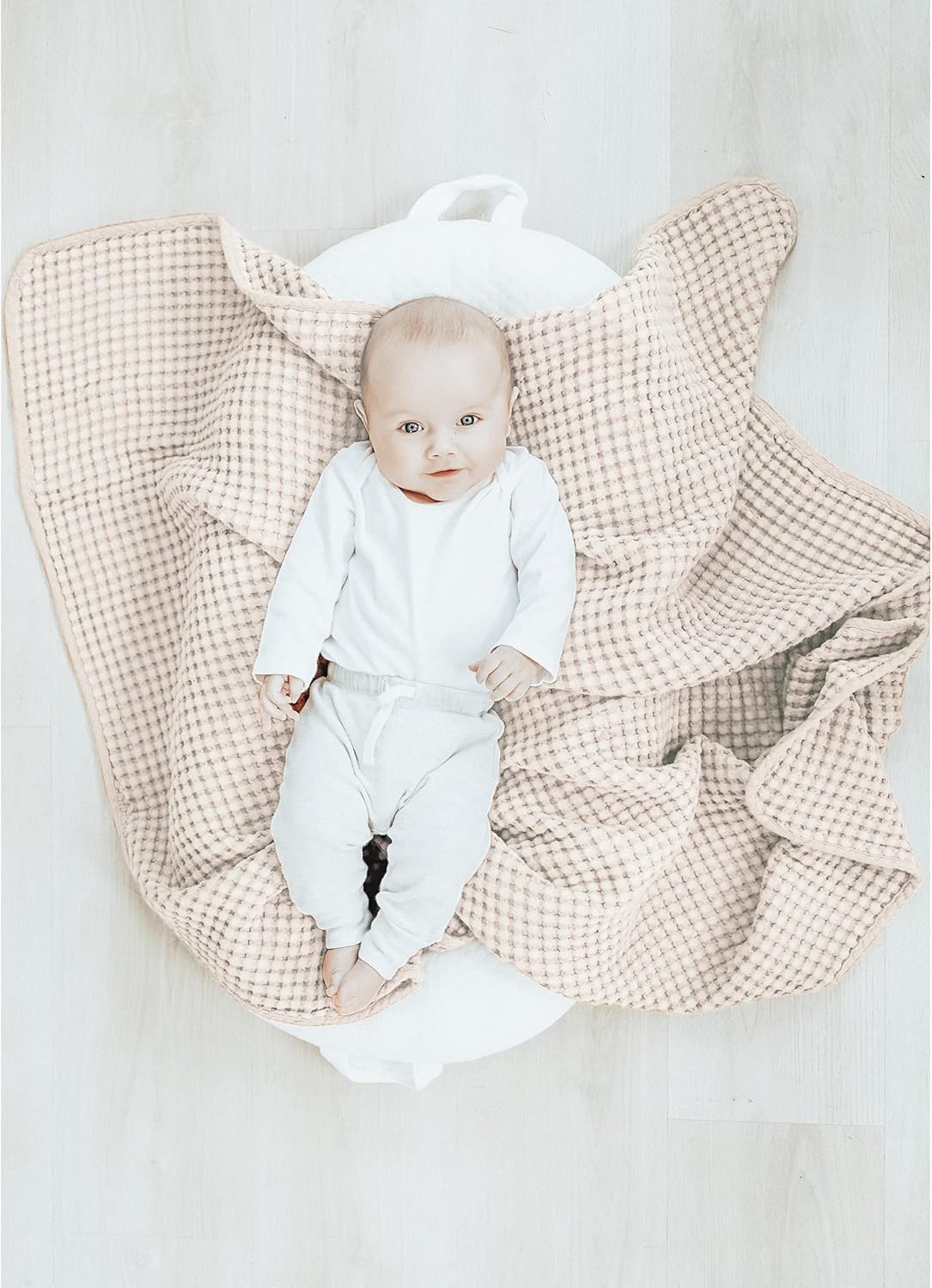 Konssy Waffle Baby Blanket - Soft Cozy Swaddle Blanket