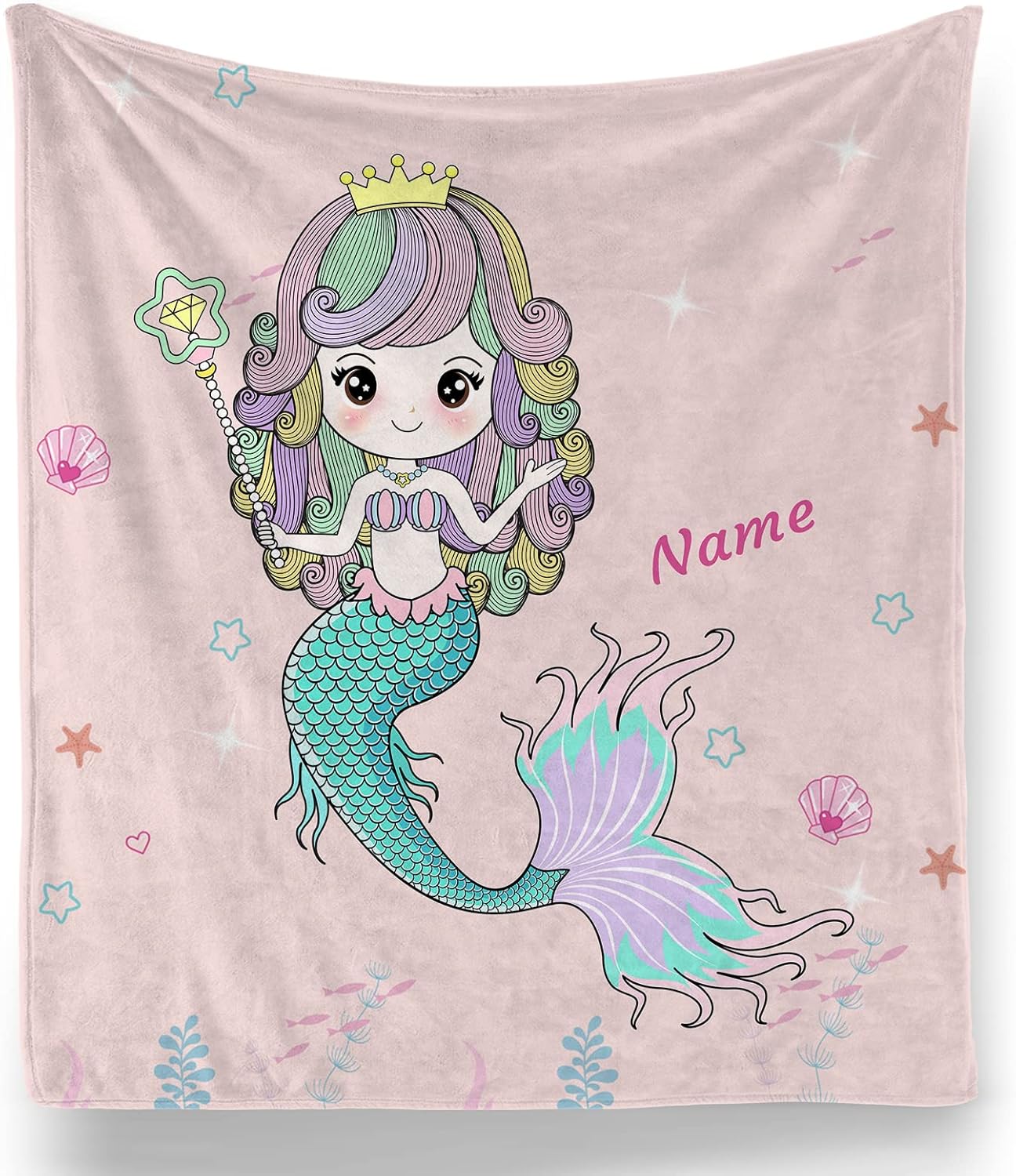 Personalized Baby Throw Blanket with Name and Birth Date