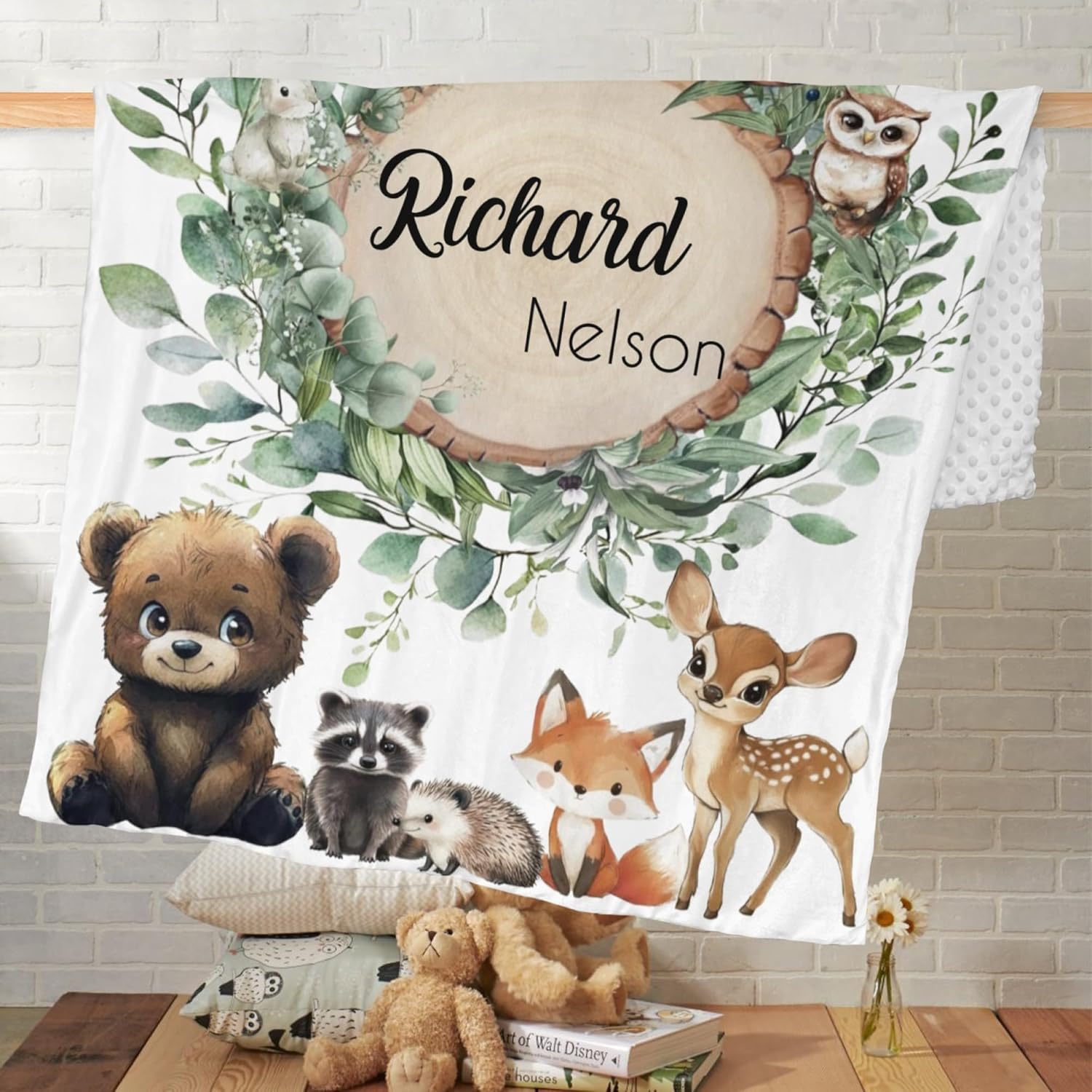 Perarts Personalized Baby Blanket with Name 35x45in
