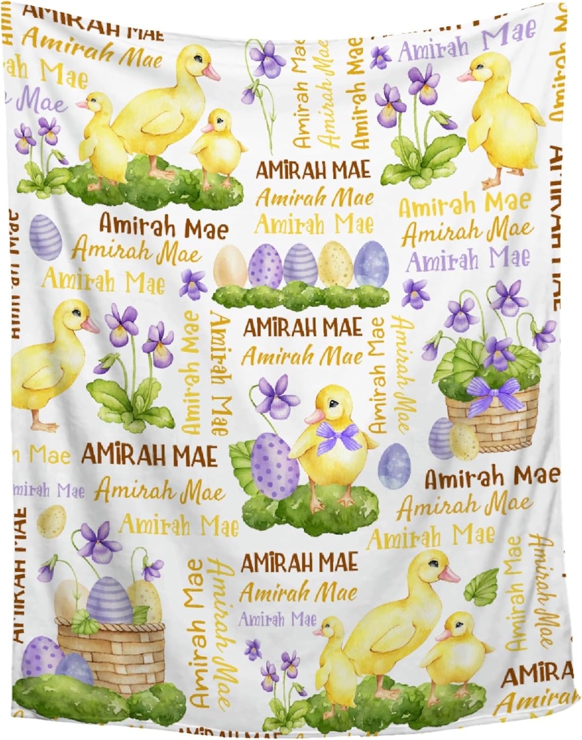 Aniruddha Personalized Duck Baby Blanket 30x40 Size