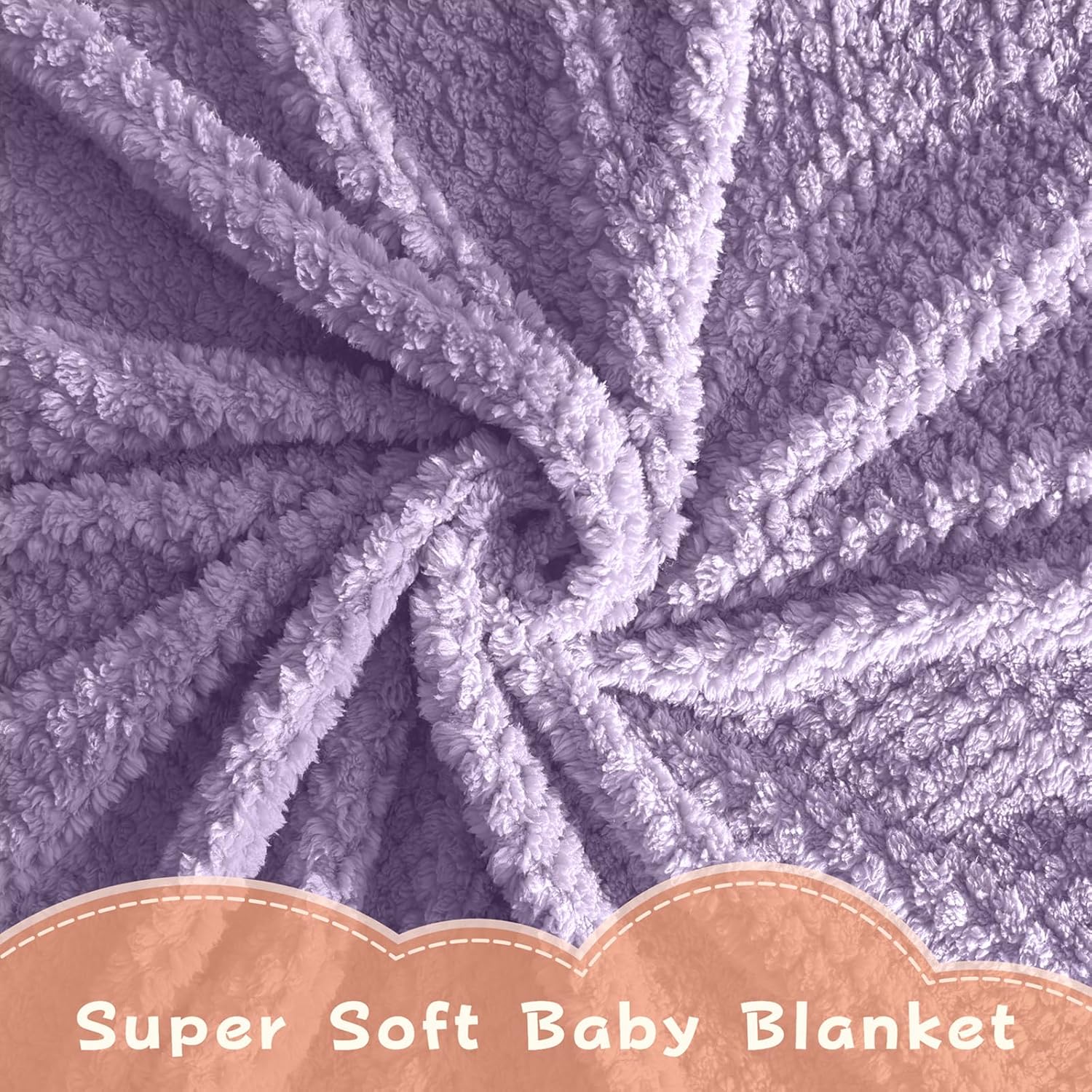 KENPERRY Ultra Soft Fleece Baby Blanket Purple 30 X 40