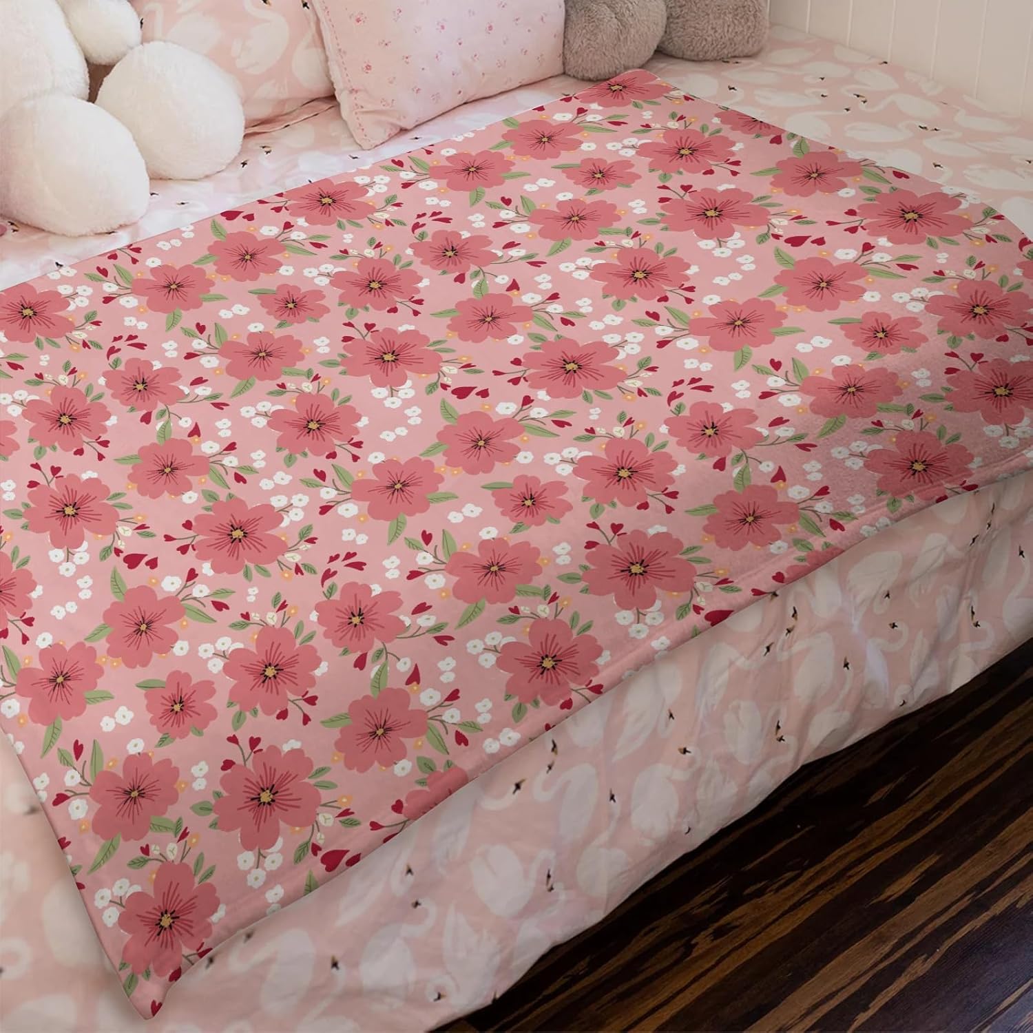 KASTLEE Love Blooms Baby Blanket for Girls and Boys