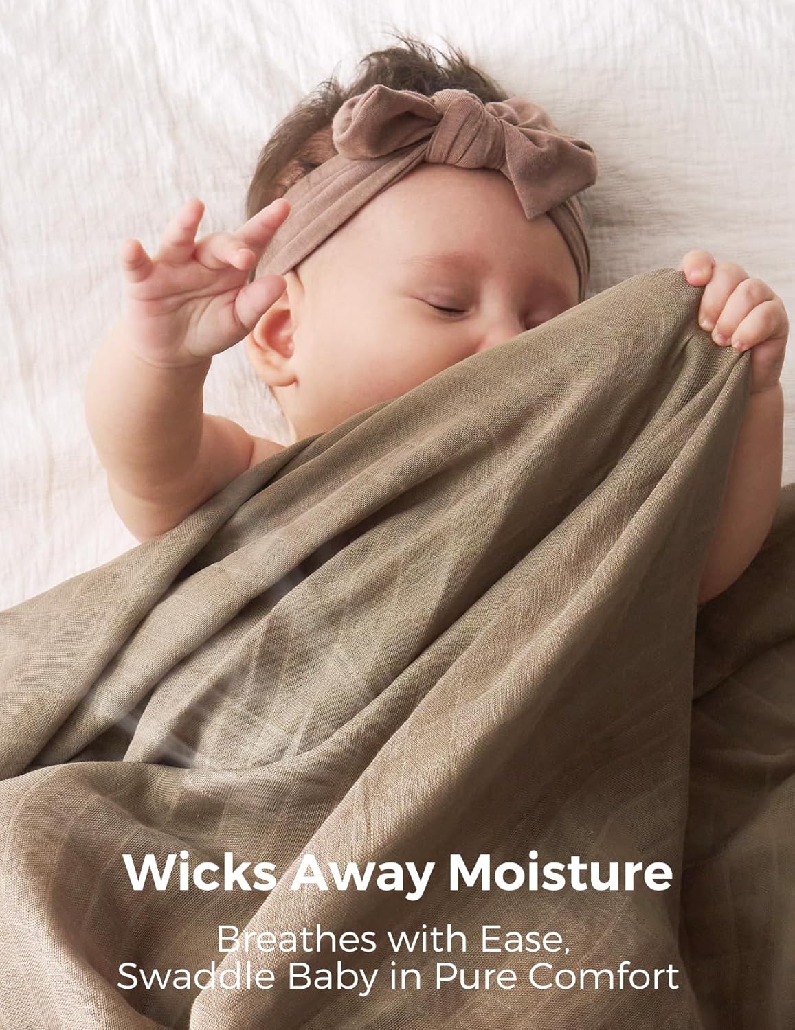 Momcozy Muslin Swaddle Blankets 4-Pack 47 x 47 Inches