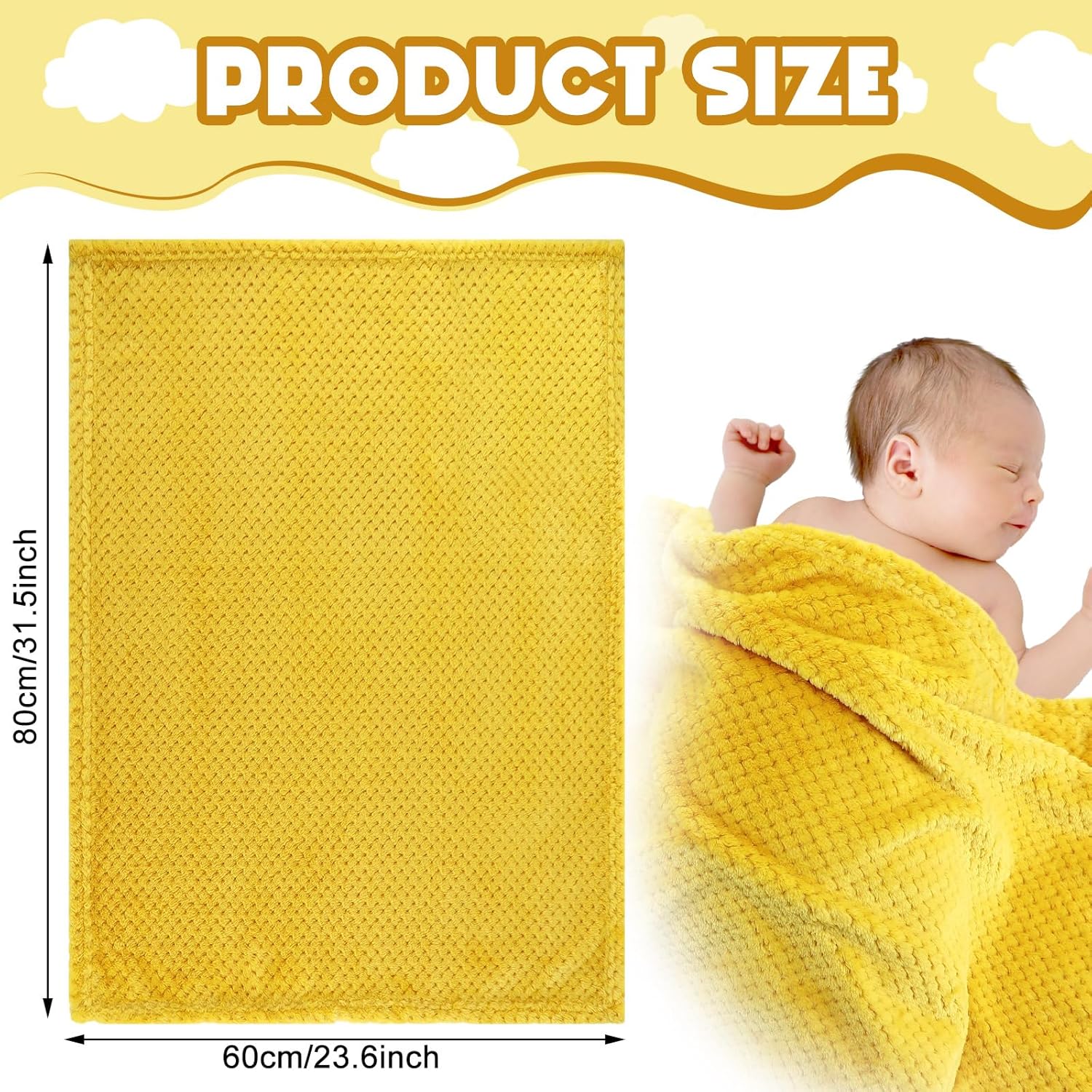 Frienda 4 Pcs Fluffy Baby Blanket for Boys Girls 1