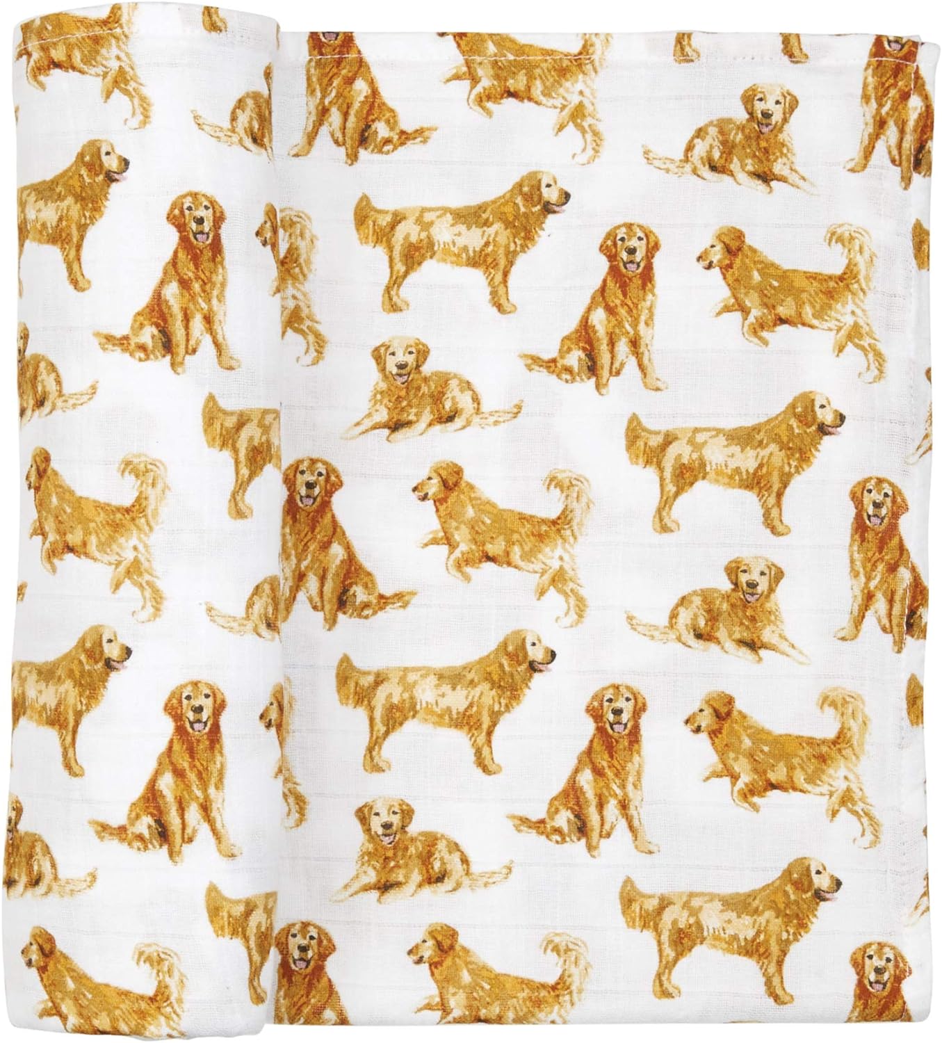 Mud Pie Golden Retriever Muslin Swaddle Blanket
