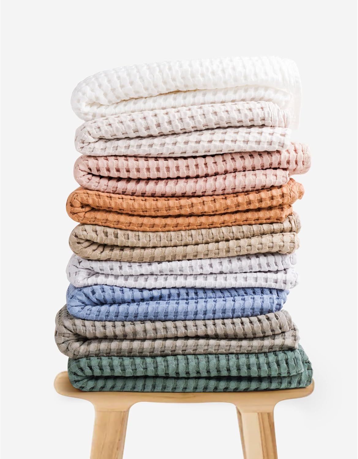 Konssy Waffle Baby Blanket - Soft Cozy Lightweight Ideal for Wrapping Pink