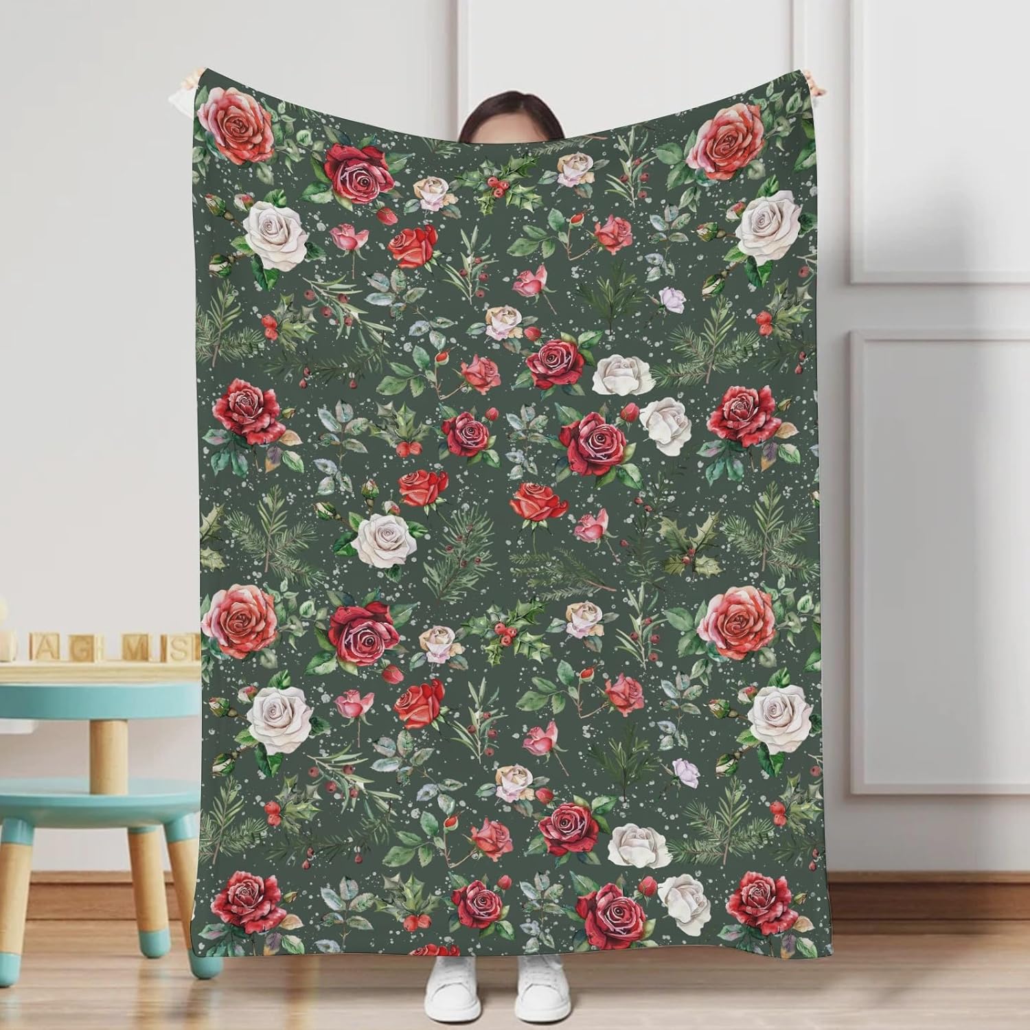 Soft Flannel Baby Blanket for Christmas Decor