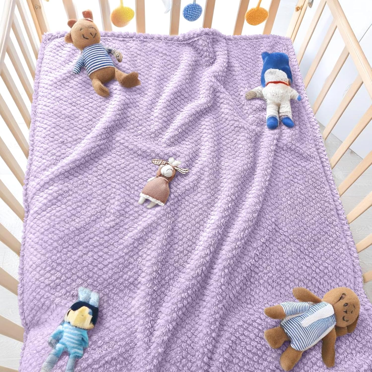 KENPERRY Ultra Soft Fleece Baby Blanket Purple 30 X 40