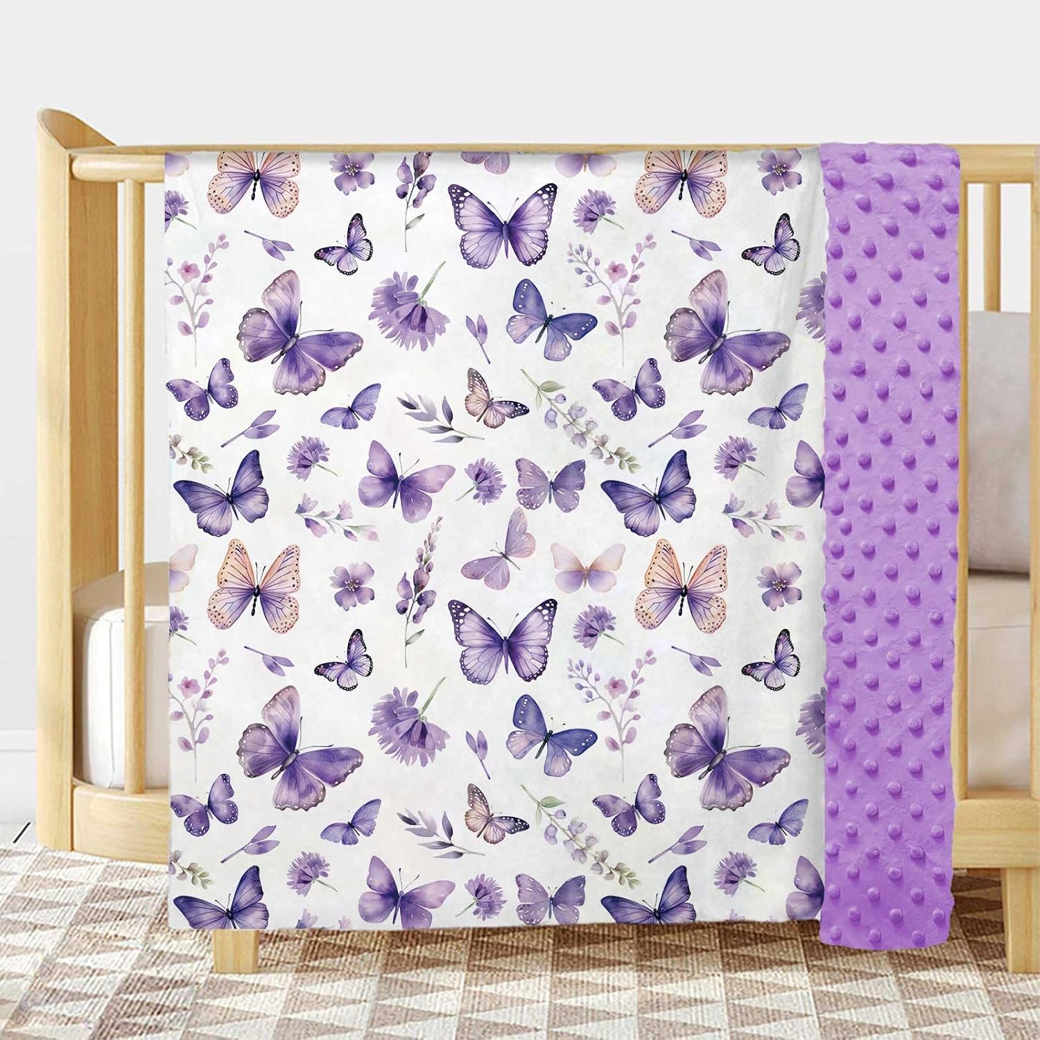 Buerhanerry Butterfly Baby Blanket for Girls