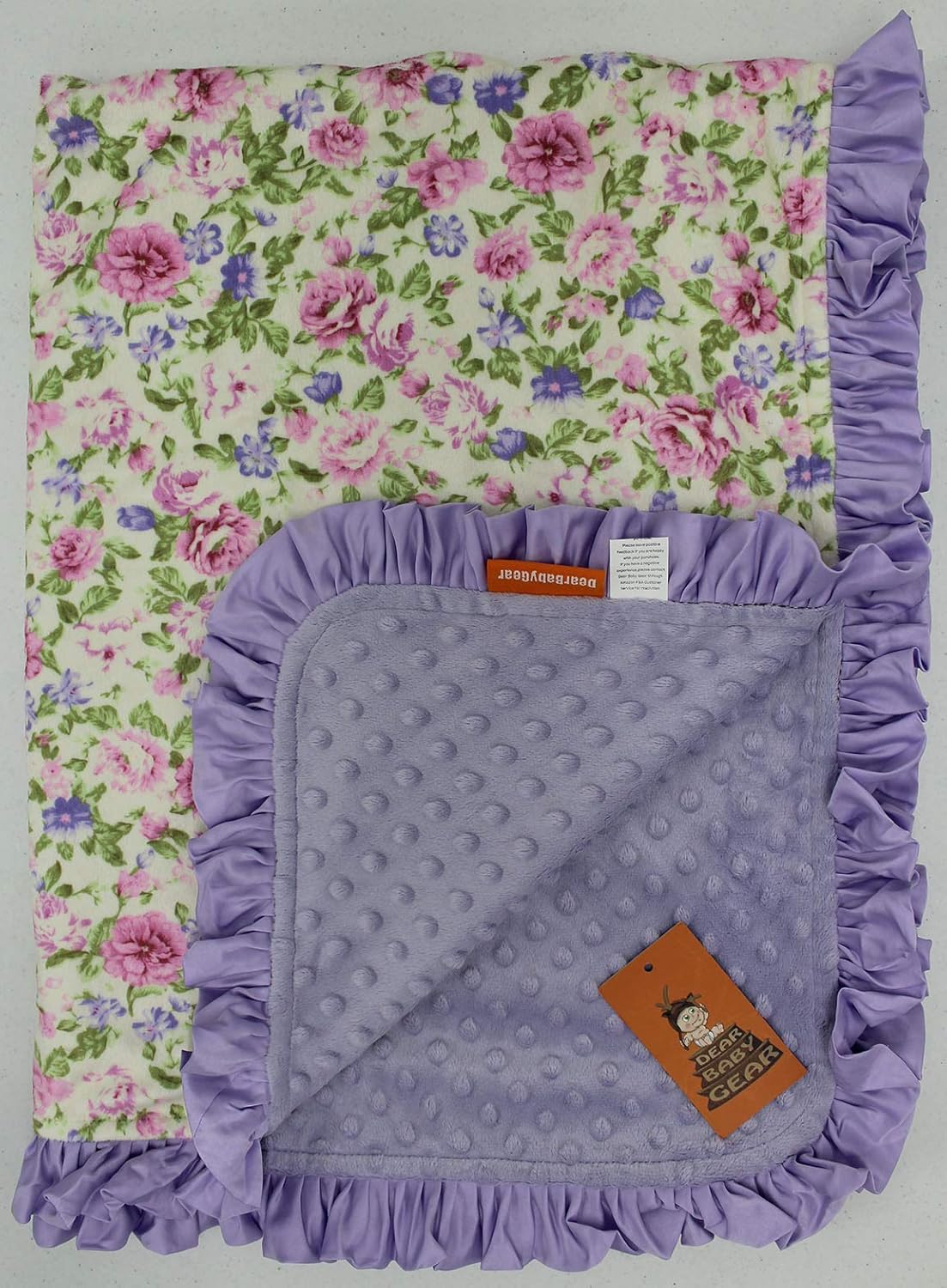Dear Baby Gear Floral Deluxe Baby Blanket - Reversible