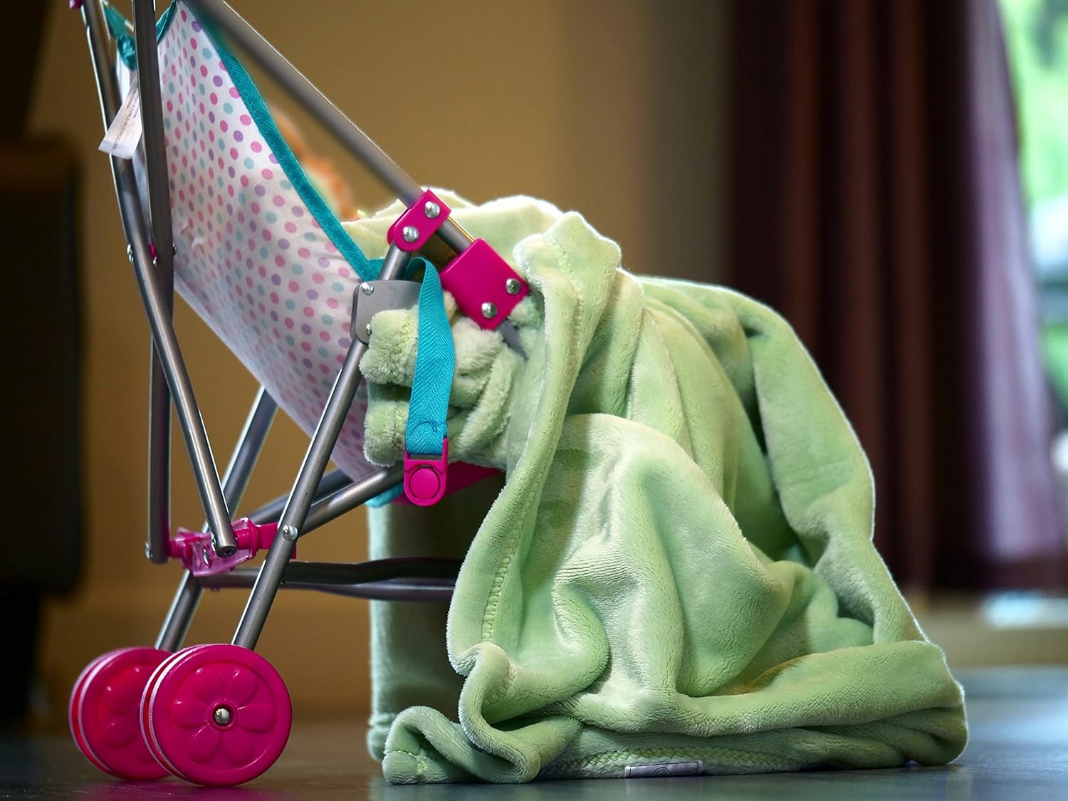 Gentle Green Fleece Blanket for Baby 30x40 Inches