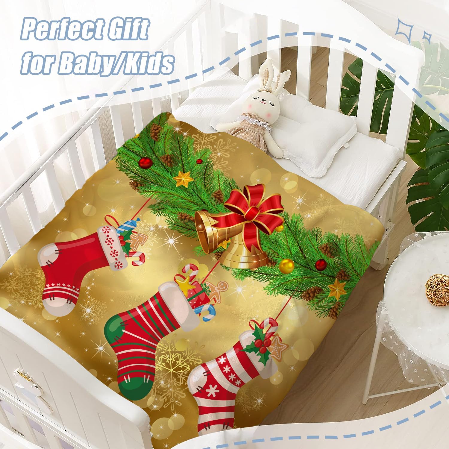 Neatee Living Christmas Fuzzy Throw Blanket for Baby and Kids
