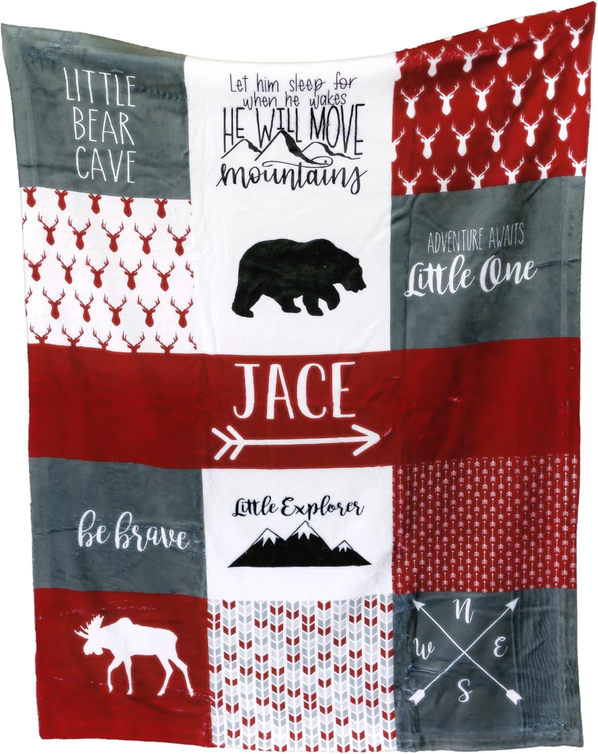 Personalized Woodland Baby Blanket for Boys