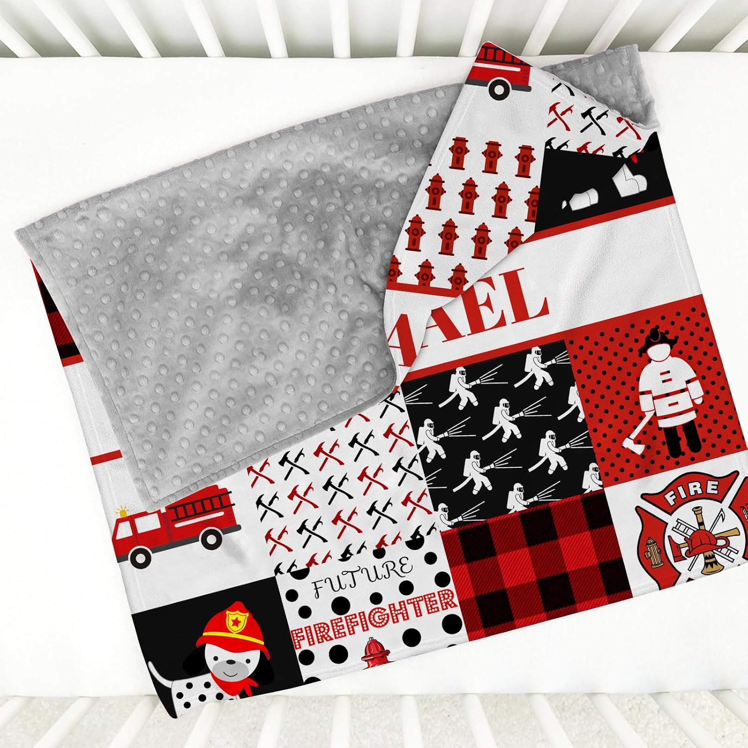 Personalized Baby Blanket with Name - Baseball Minky Blanket for Boys and Girls