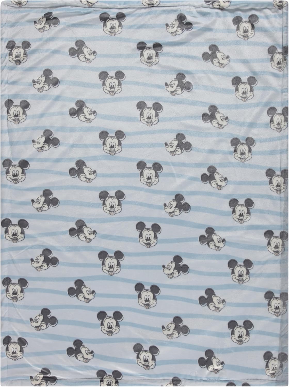 Disney Character Fuzzy Double Sided Baby Blanket with Mink and Sherpa