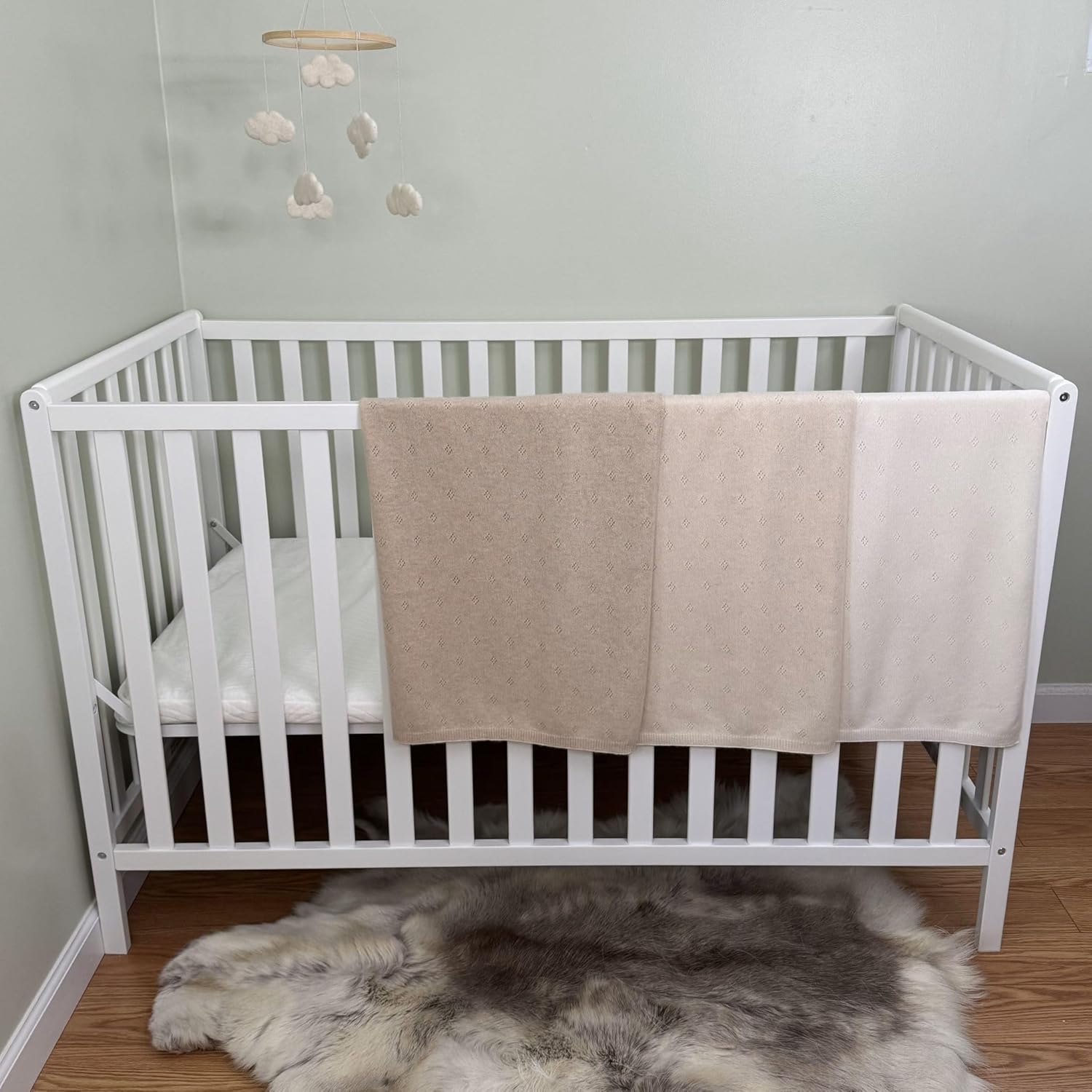 JetBo BABY Cashmere Blanket Pointelle Brown Sugar 32x40 1